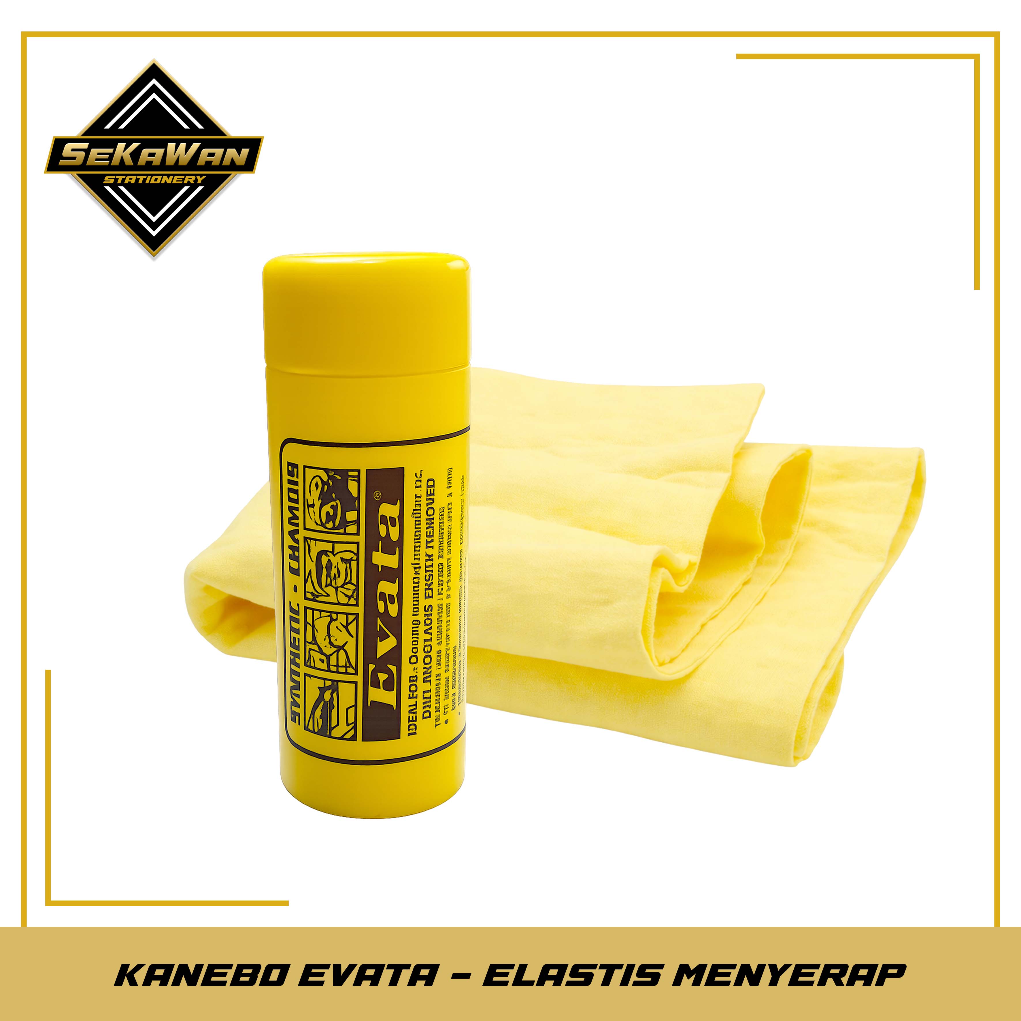 Kain Lap Serbaguna TEBAL Microfiber Kanebo Evata - Tabung 43 x 32cm Lebih Tebal - Kain Lap Serat Sintetis - Lap Mobil dan Motor