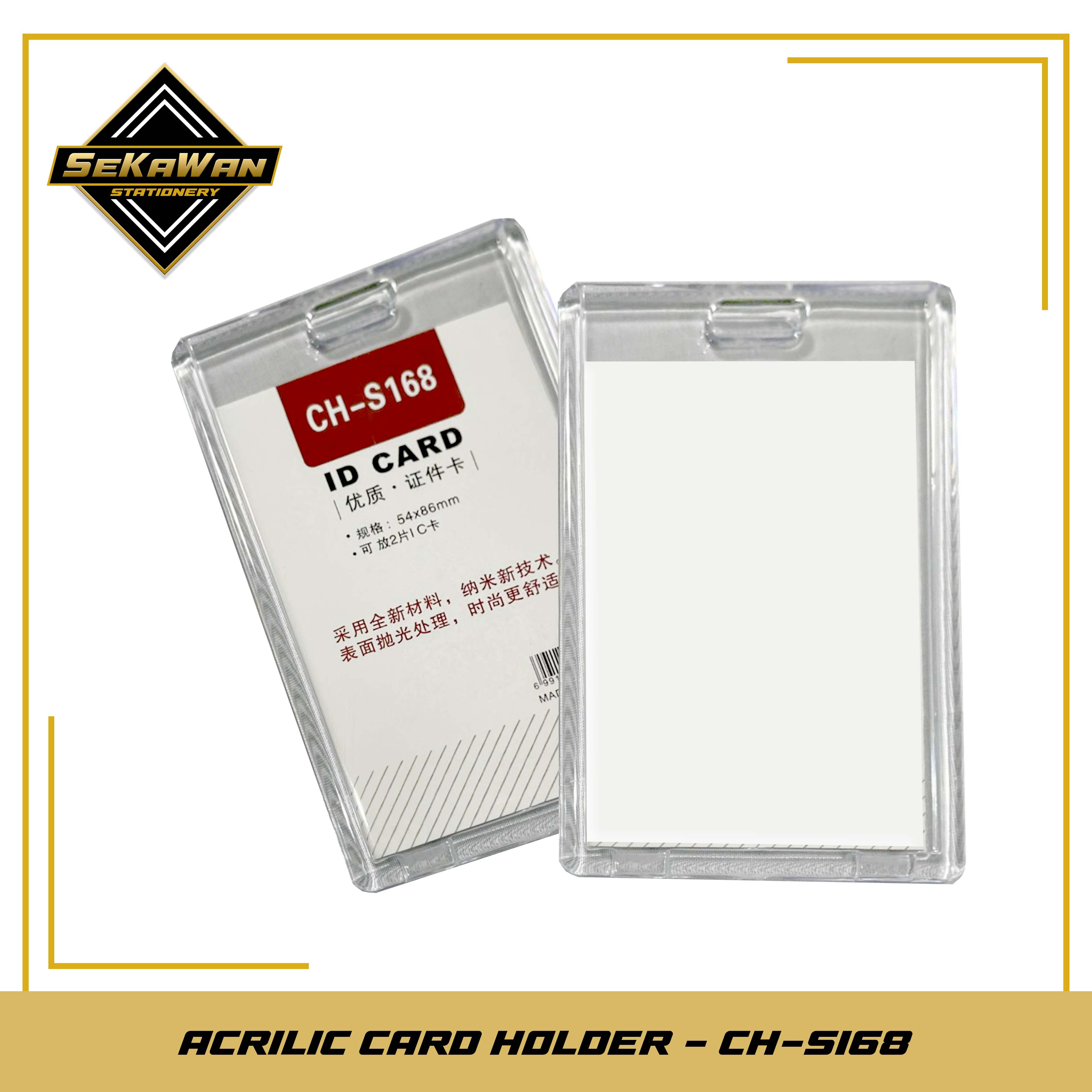 Acrilic Card Holder - ID Card Holder - Badge ID Card Casing - Kartu Identitas Akrilik - Transparan