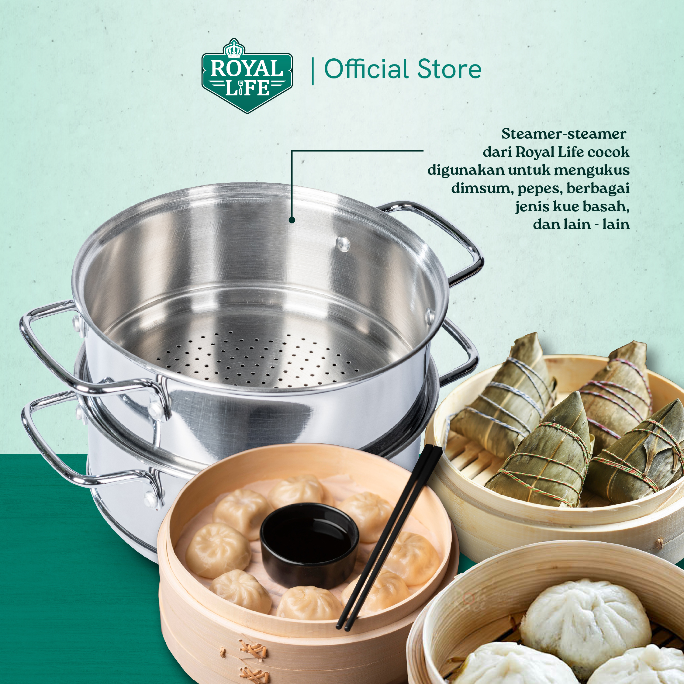 Stainless Steel Steamer Set (Steamer-steamer)