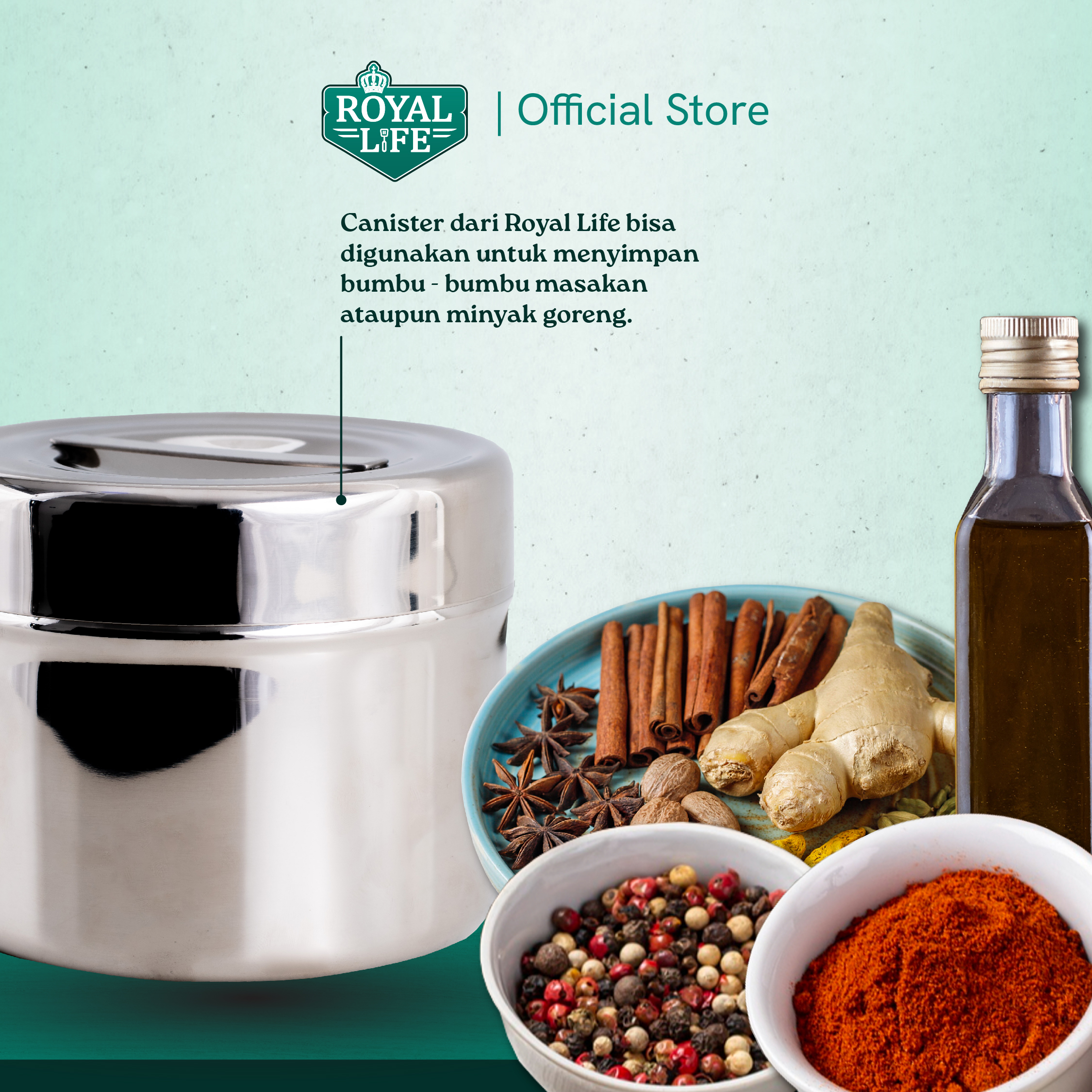 Royal Life Stainless Steel Canister