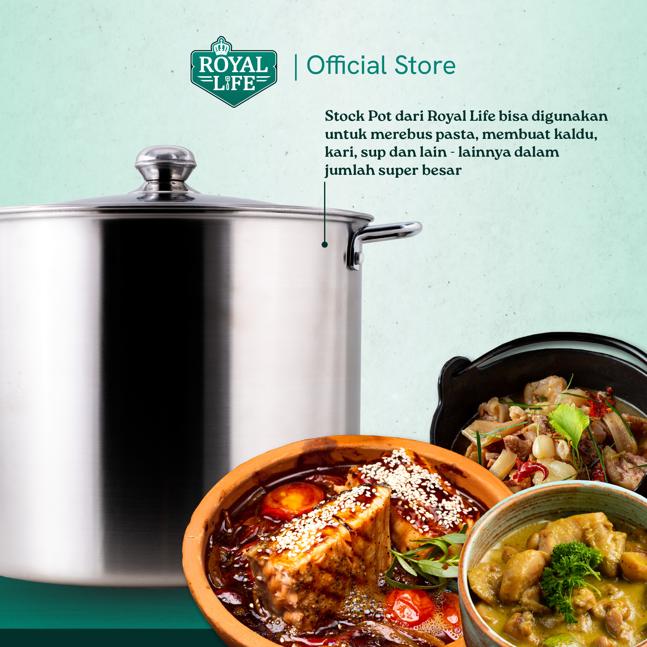 Royal Life Stainless Steel Stock Pot