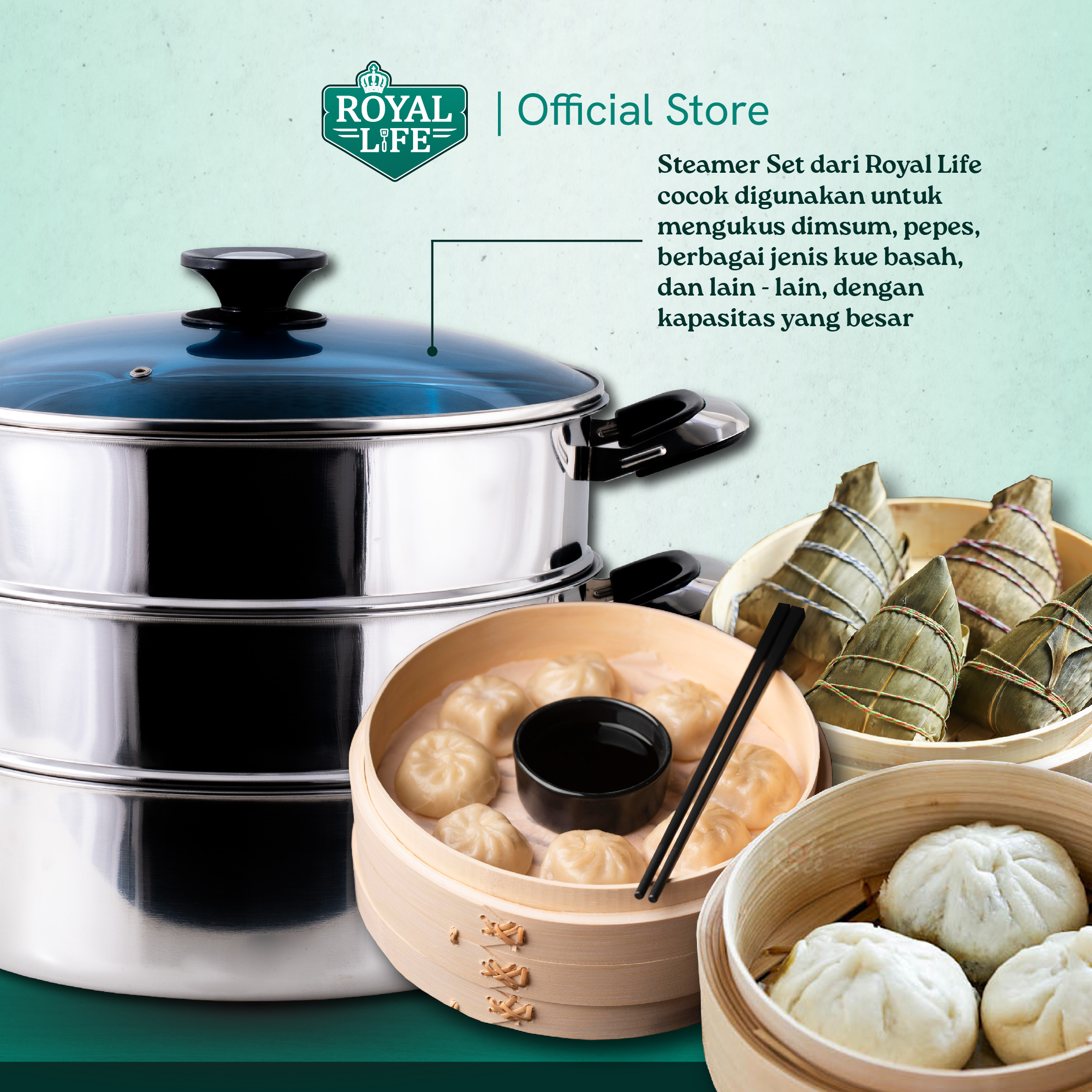 Royal Life Steamer Set 32 cm
