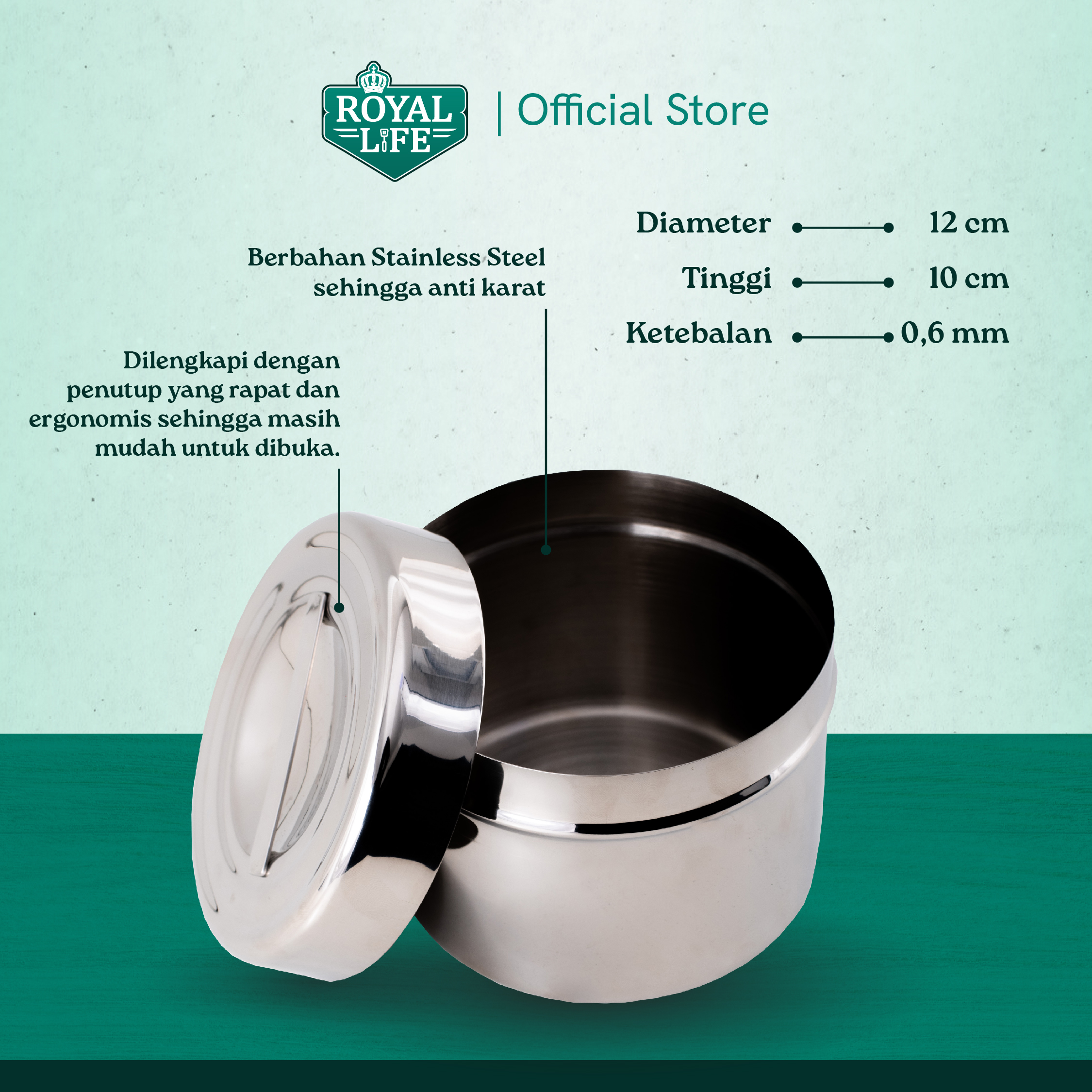 Royal Life Stainless Steel Canister