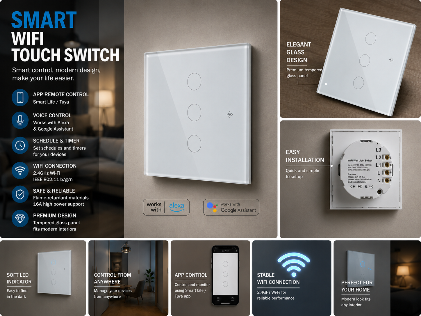 Manhot Smart Touch Switch