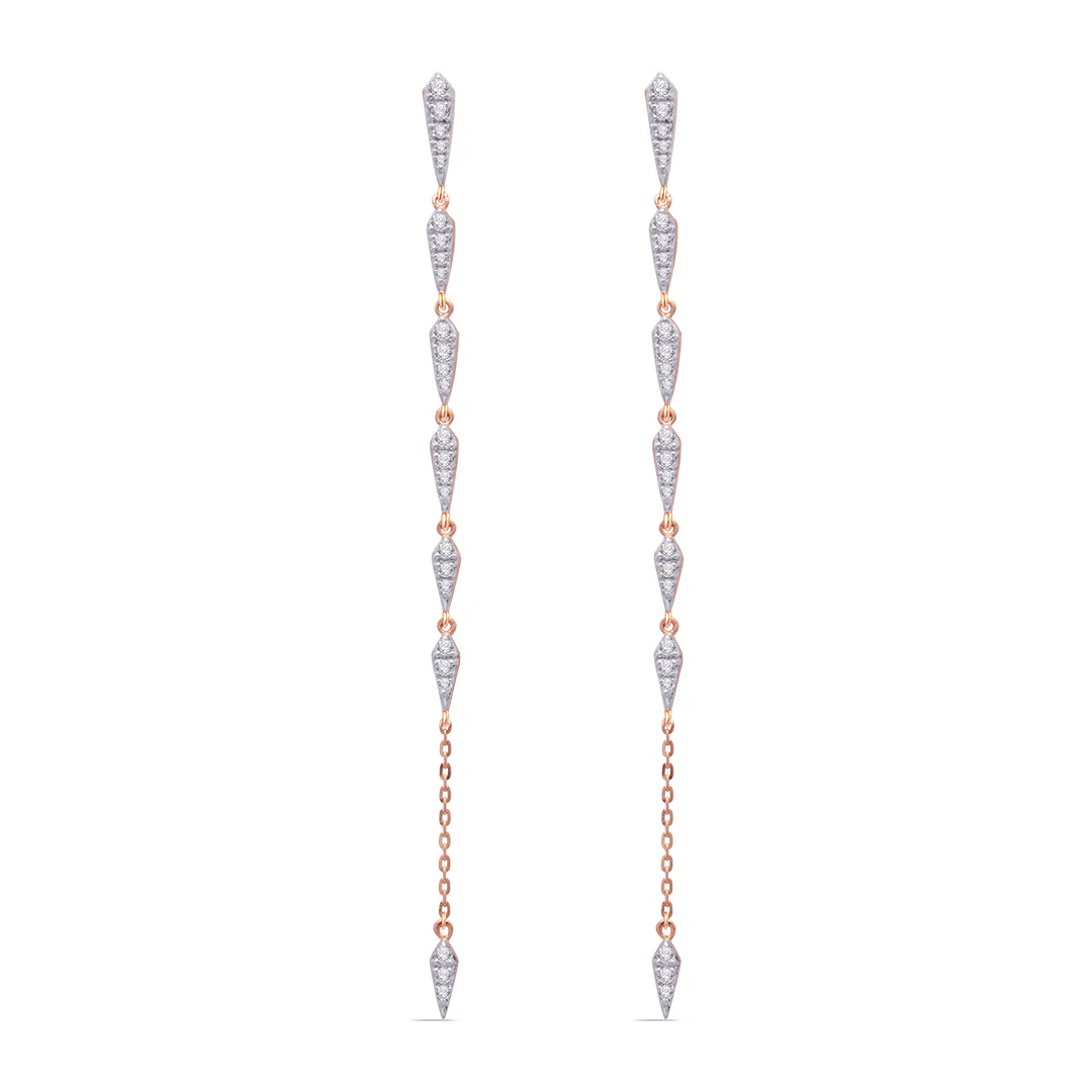 Elegant Drop Diamond Earrings