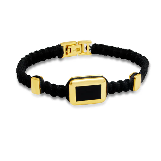Gold-Plated Black Bracelet