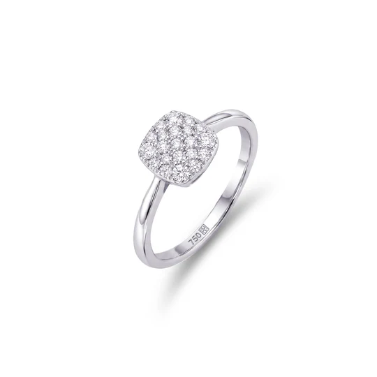 Diamond Pavé Cushion Ring