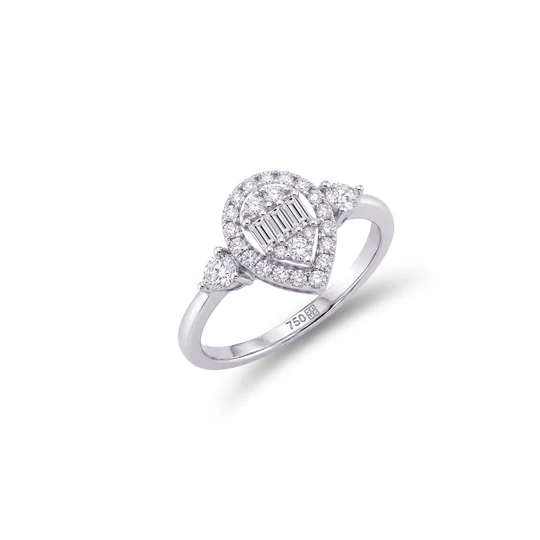 Diamond Teardrop Ring