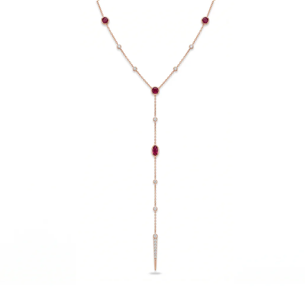 Ruby Drop Necklace