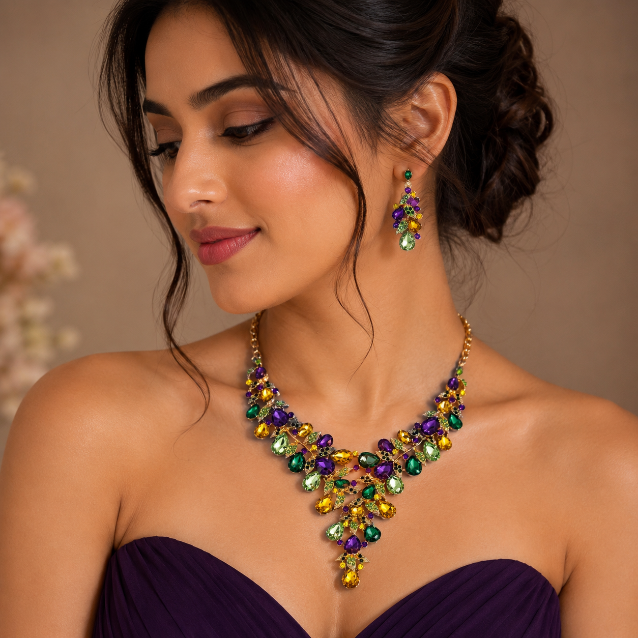 Brazilian Carnival Festival  Alloy Necklace And Earrings 