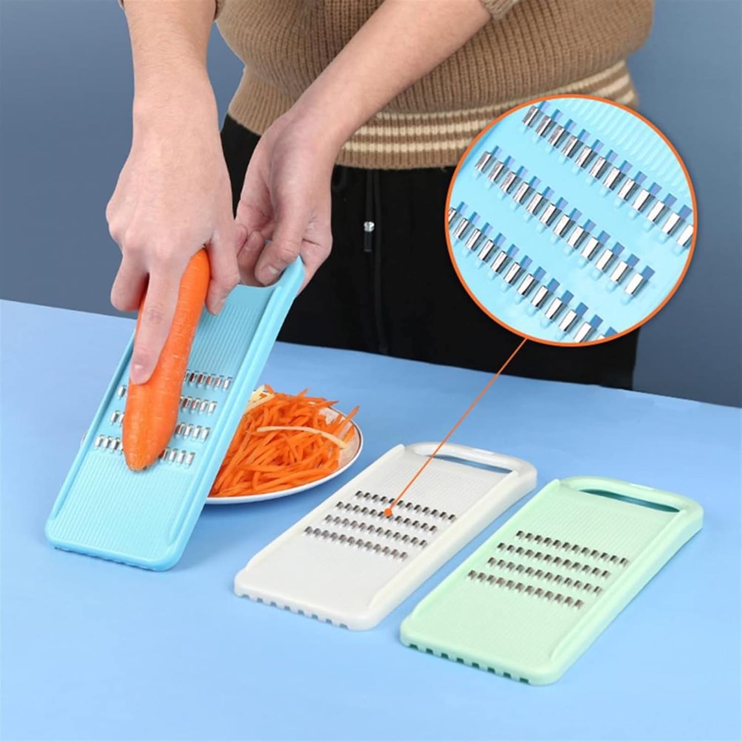 JINGYAN Graters Potato Grid Slicer Vegetable Grater Corrugated Net Chopper Cutter