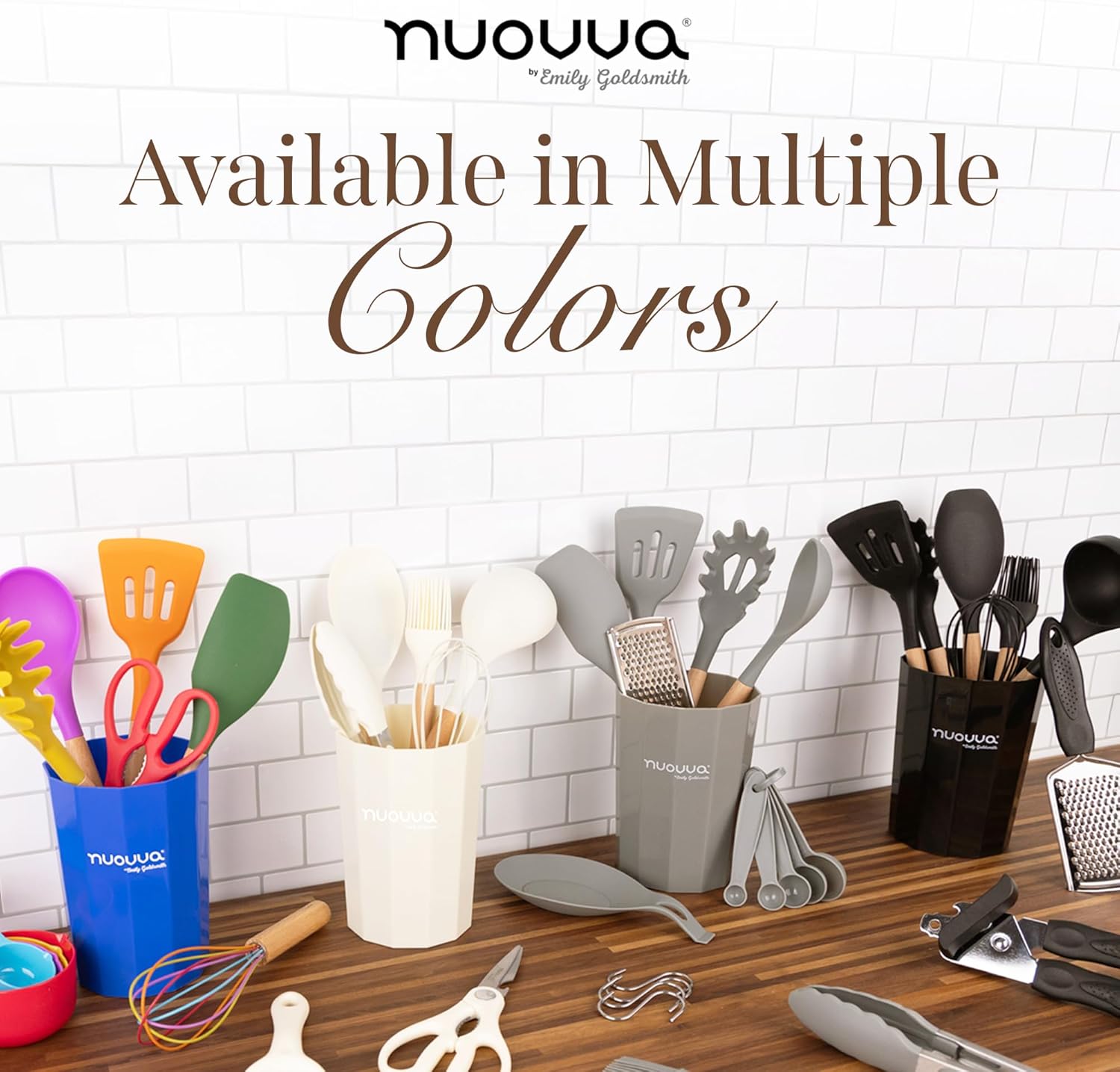 Kitchen Non Stick Cooking Utensils Set – Heat Resistant Silicone Utensils with Wooden Handle