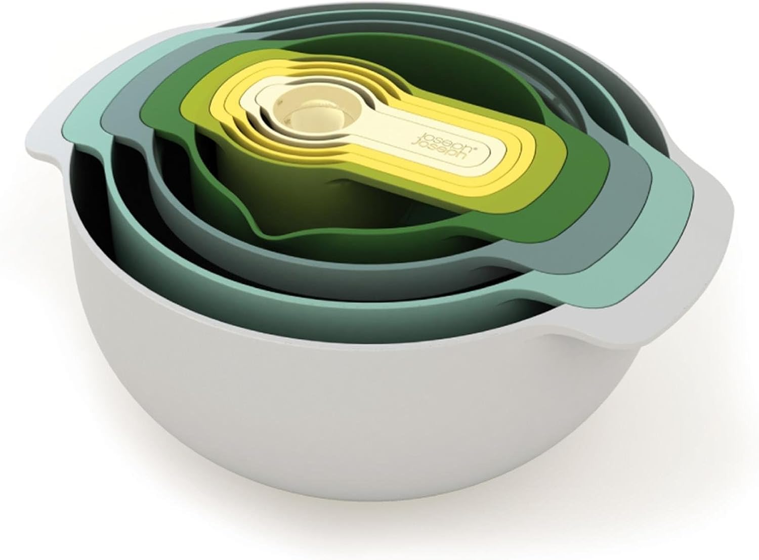 Joseph Joseph Nest 9 Plus, 9 Piece Compact Food Preparation Set with Mixing Bowls