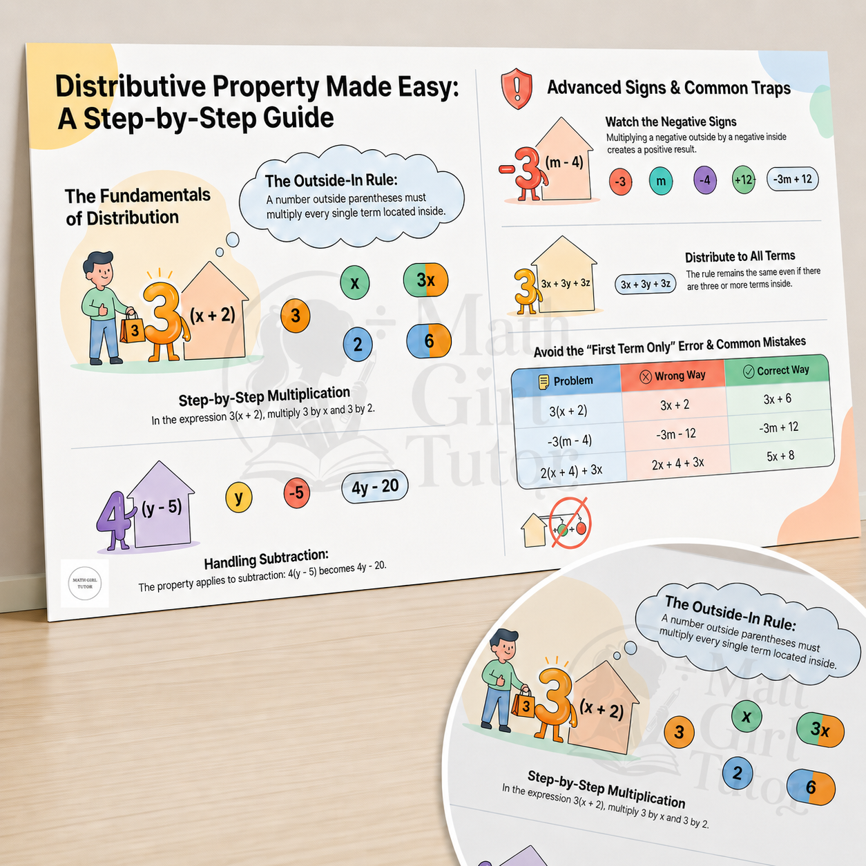 Distributive Property Math Poster 