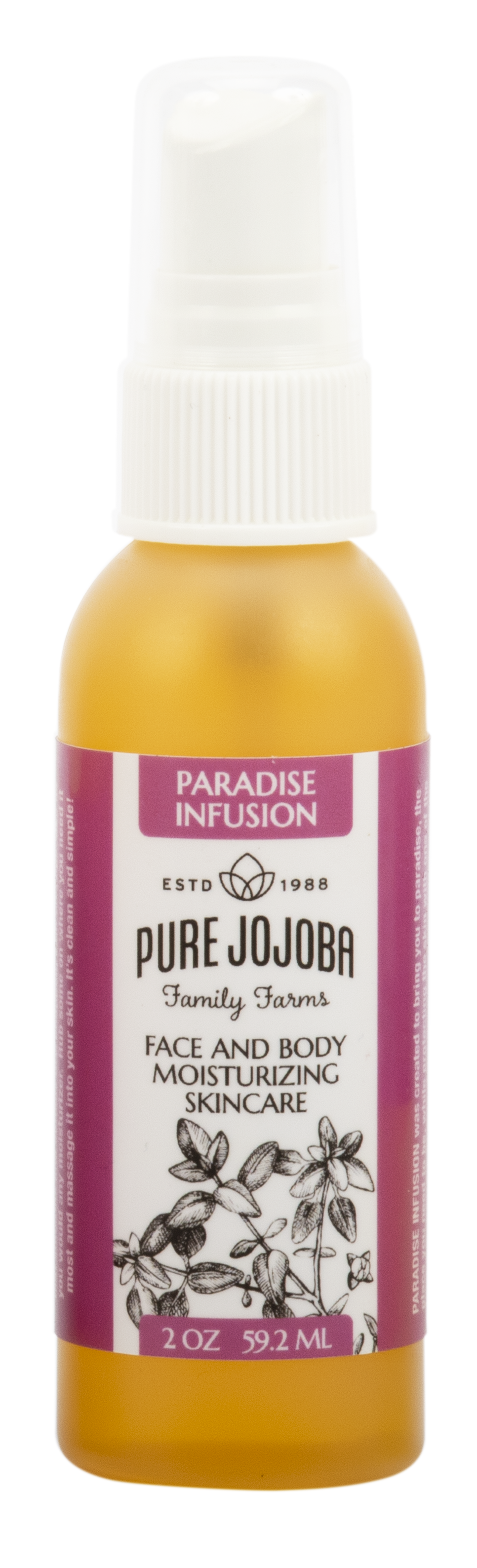 PARADISE Infused Pure Jojoba Face and Body Moisturizing Skincare