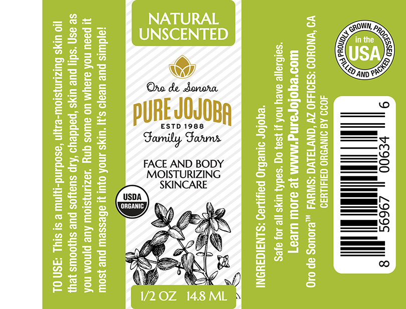 1/2oz Pure Certified Organic Arizona Grown Jojoba