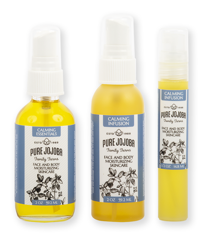 CALMING Infused Pure Jojoba Face and Body Moisturizing Skincare