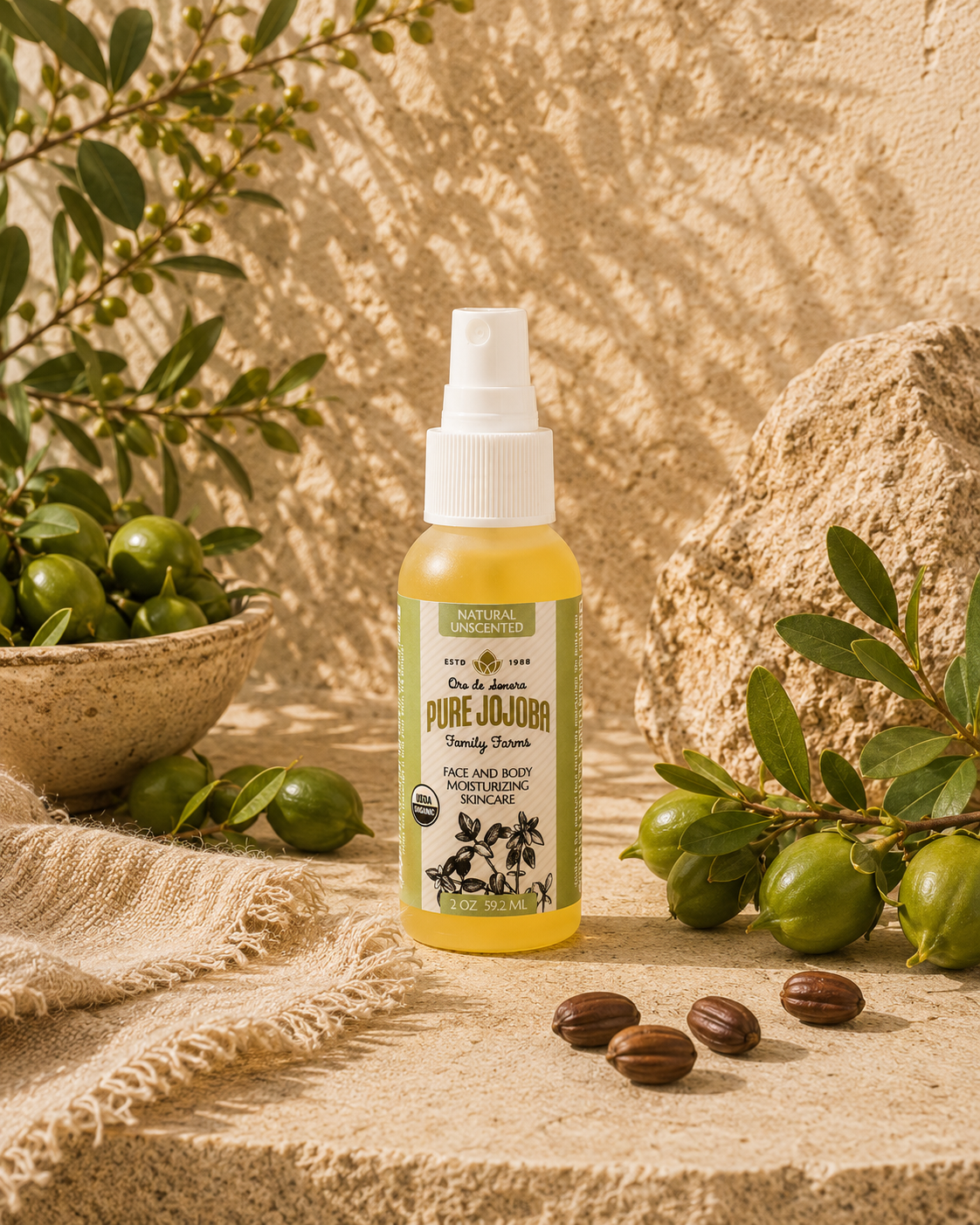 2oz Pure Certified Organic Arizona Grown Jojoba