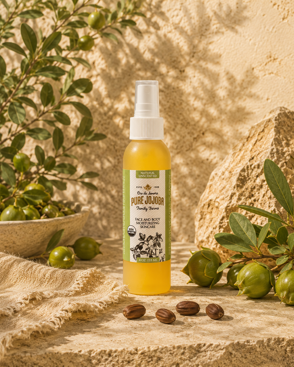 4oz Pure Certified Organic Arizona Grown Jojoba