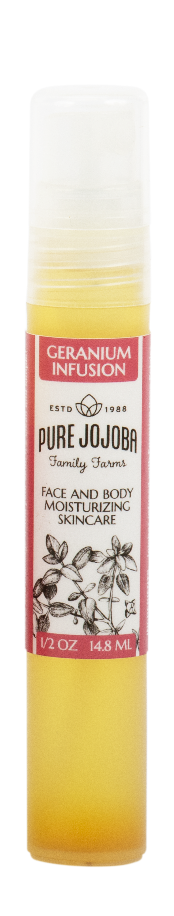 GERANIUM ROSE Infused Pure Jojoba Face and Body Moisturizing Skincare