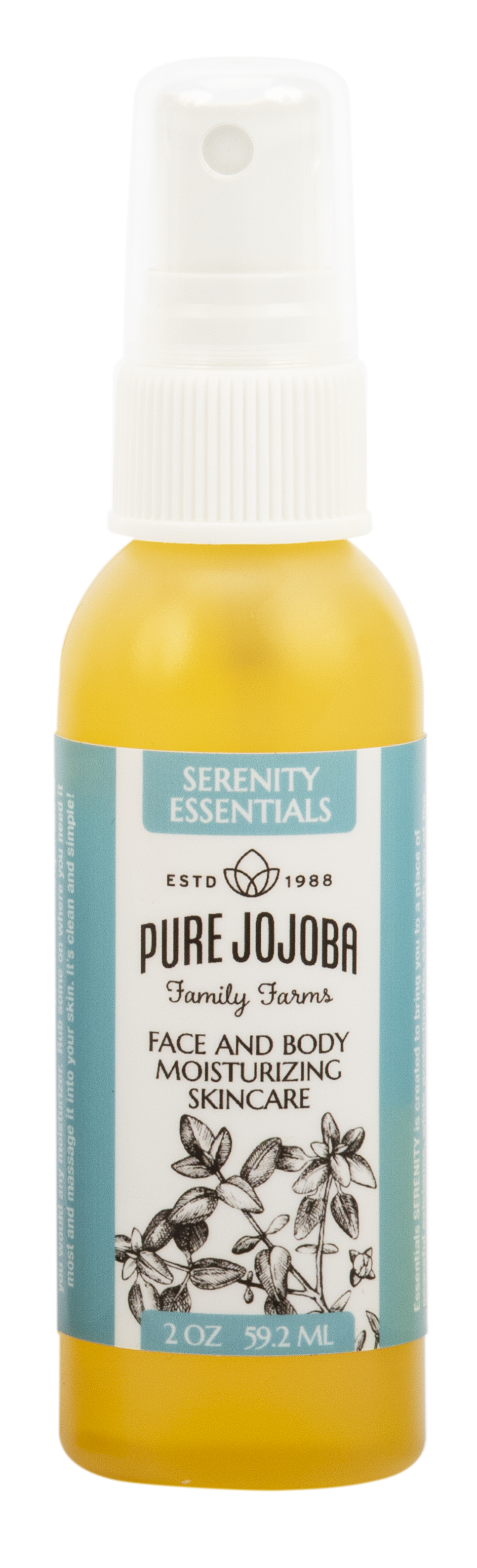 SERENITY Infused Pure Jojoba Face and Body Moisturizing Skincare