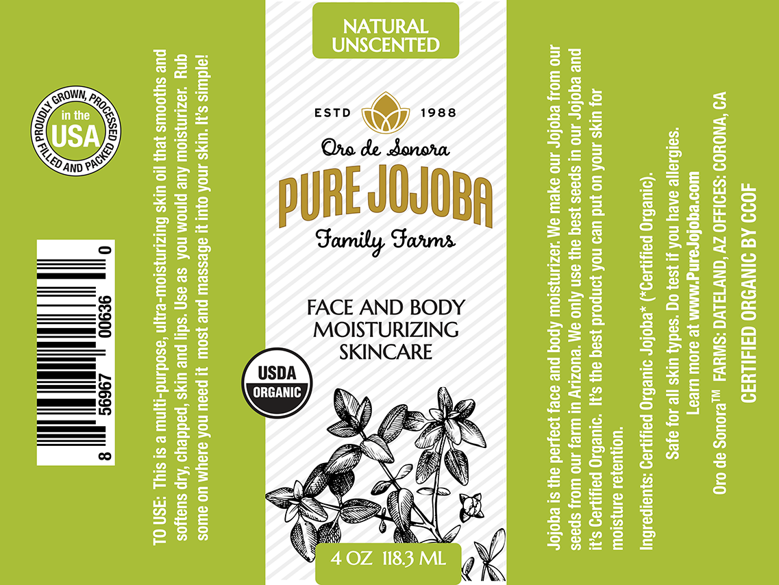 4oz Pure Certified Organic Arizona Grown Jojoba