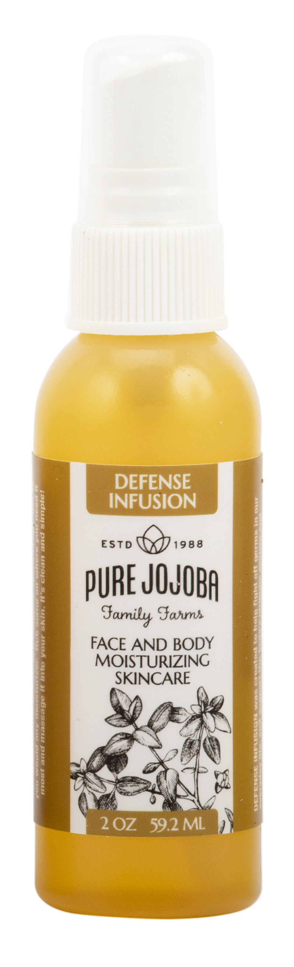 DEFENSE Infused Pure Jojoba Face and Body Moisturizing Skincare