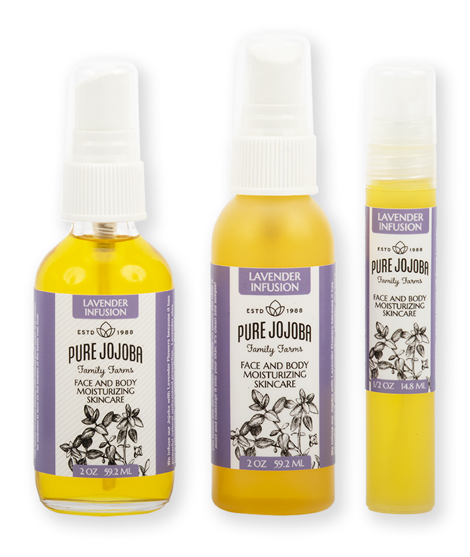 LAVENDER Infused Pure Jojoba Face and Body Moisturizing Skincare
