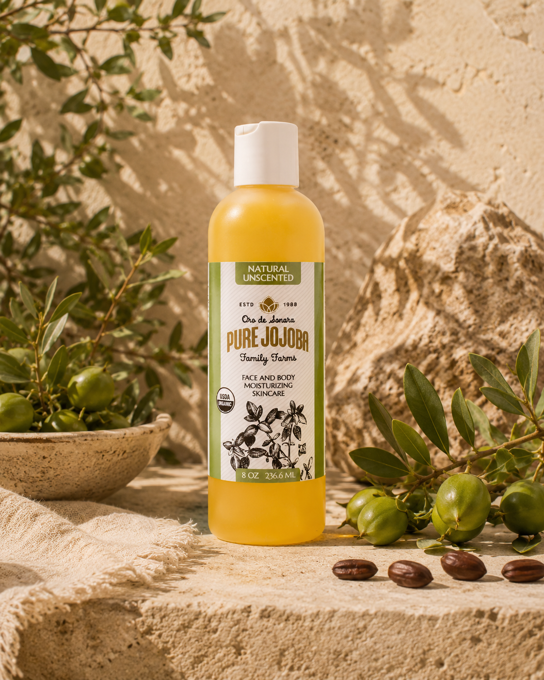 8oz Pure Certified Organic Arizona Grown Jojoba
