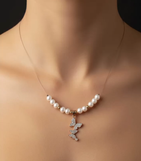 Beautiful Invisible-Chain Pendant Necklace
