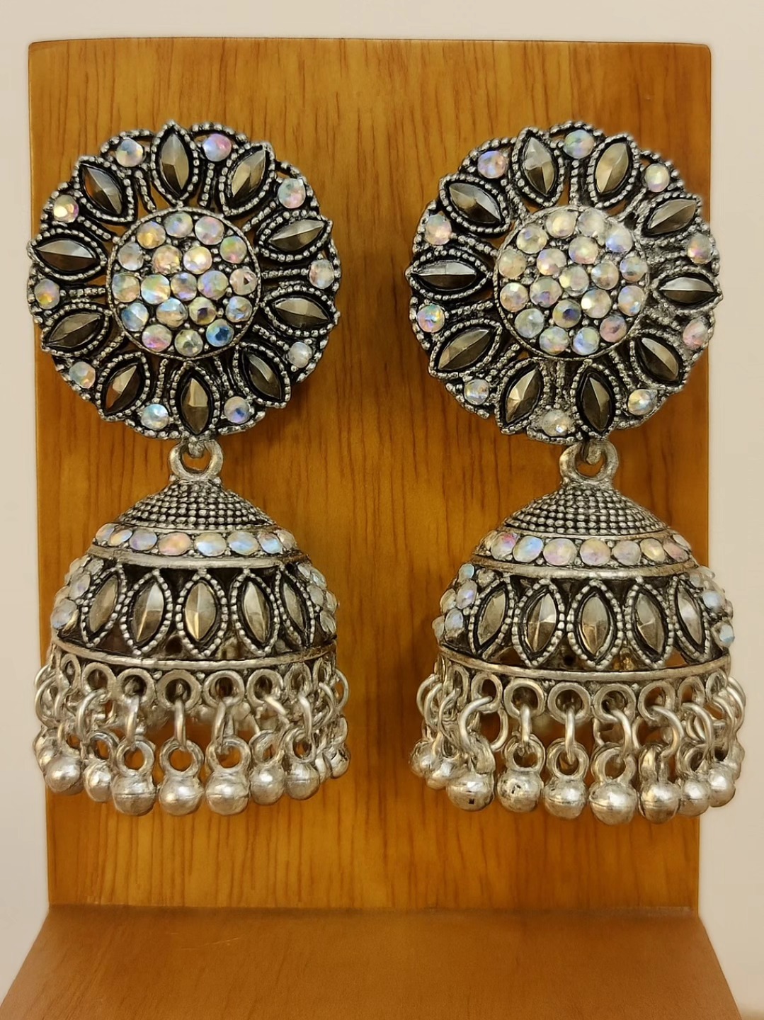 Antique Silver Jhumka 
