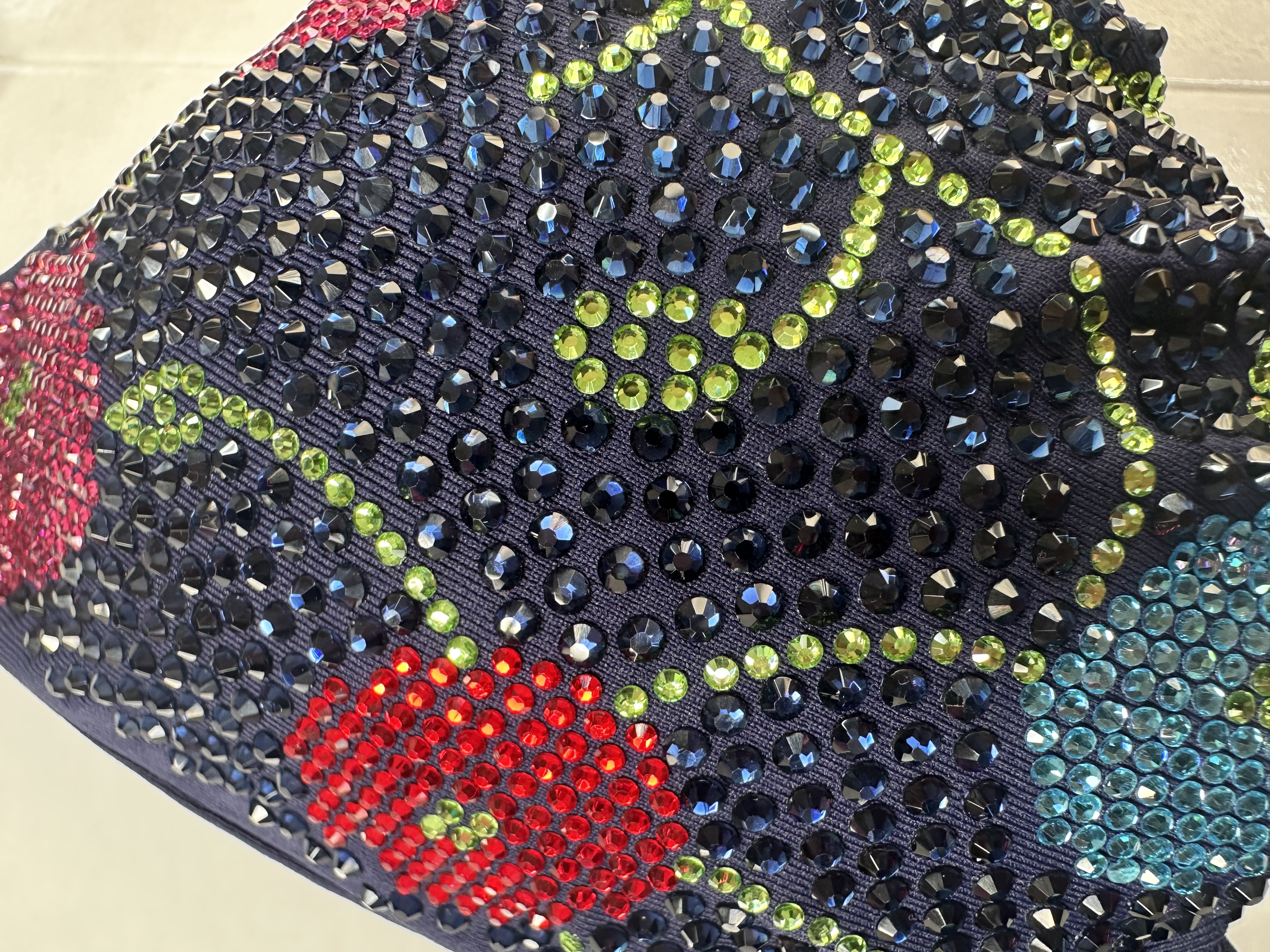 BIKINI BLU TEMPESTATA DI STRASS IN FIORE
