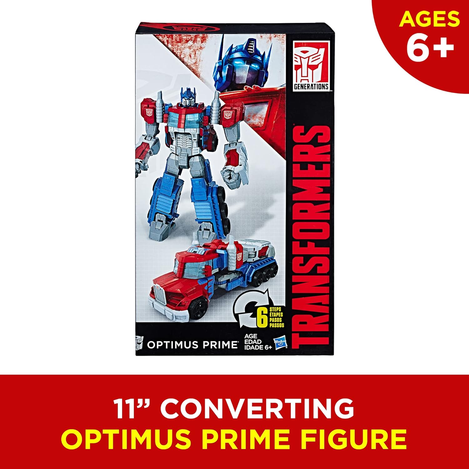 Transformers Toys Heroic Optimus Prime Action Figure - Timeless Large-Scale Figure, Changes into Toy Truck - Toys for Kids 6 and Up, 11-inch (Amazon Exclusive) 