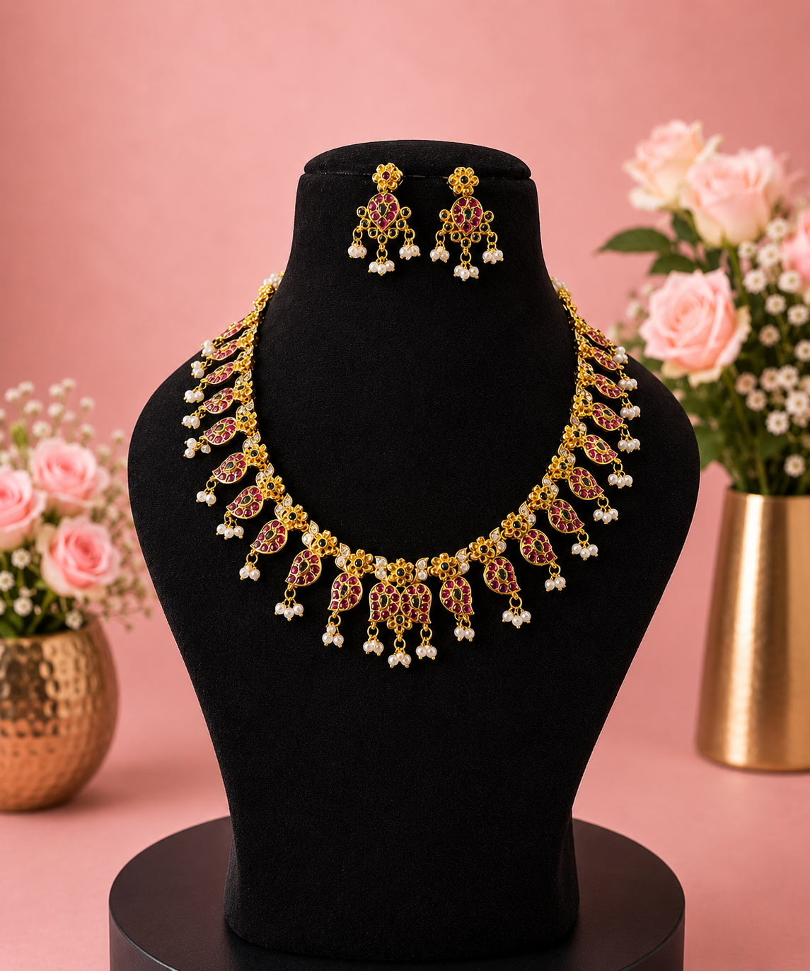 Traditional Jadau Kundan Necklace Set