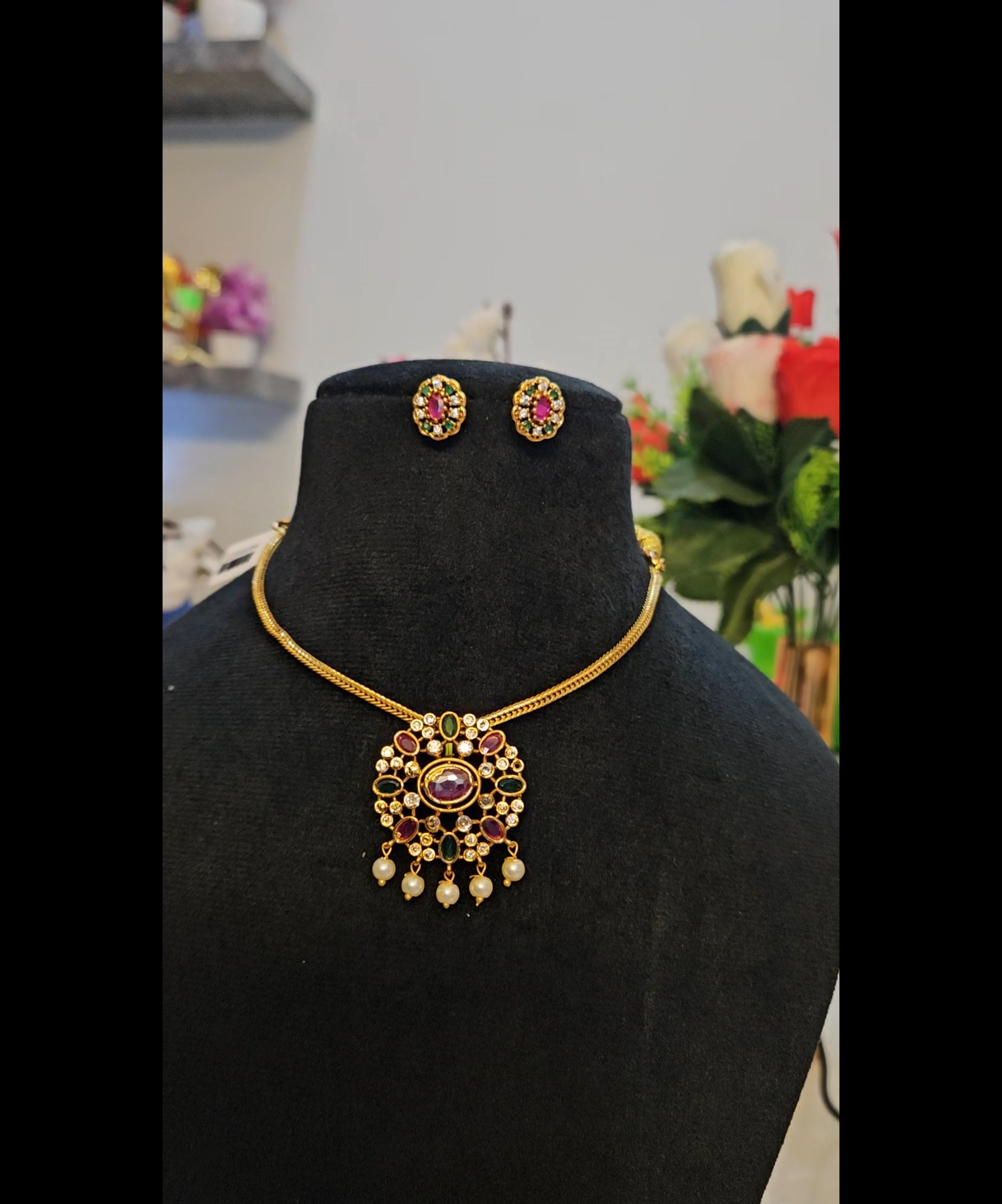 Traditional Gold Plated Necklace Set