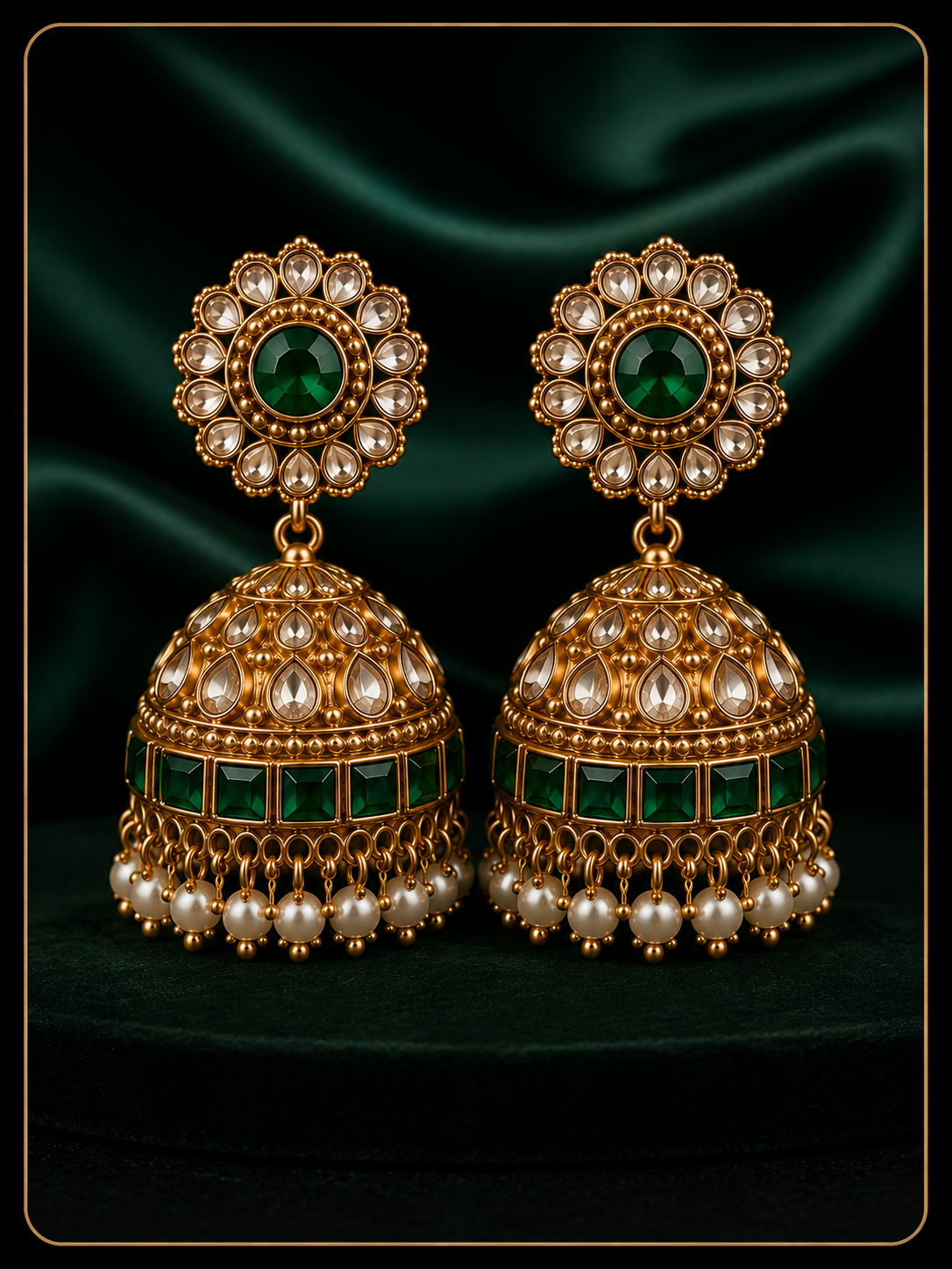 Kundan Jhumka Earrings
