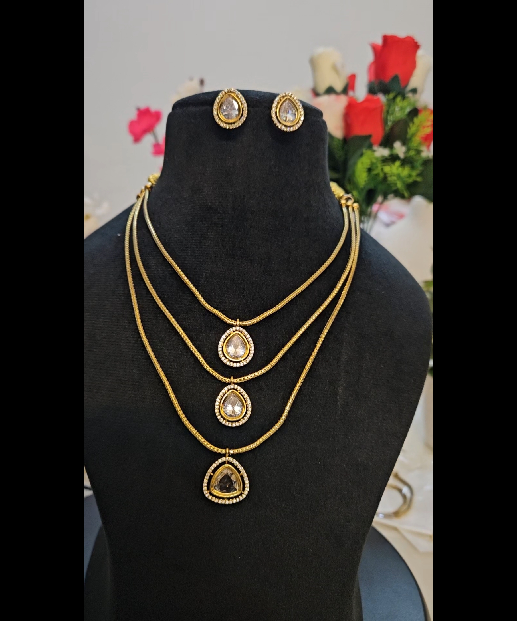 Elegant Gold Plated Necklace Set