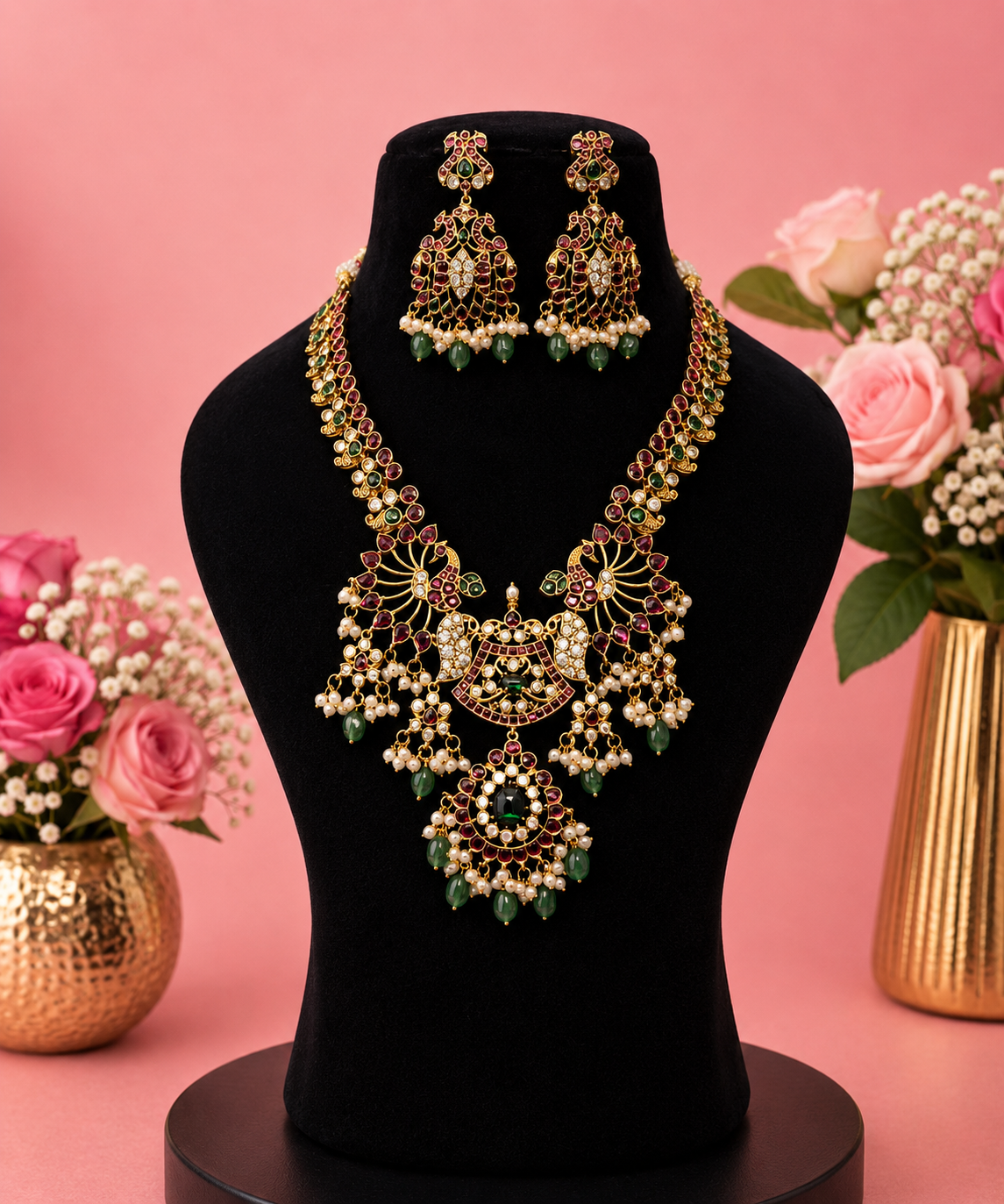 Traditional  Jadau Kundan Necklace Set