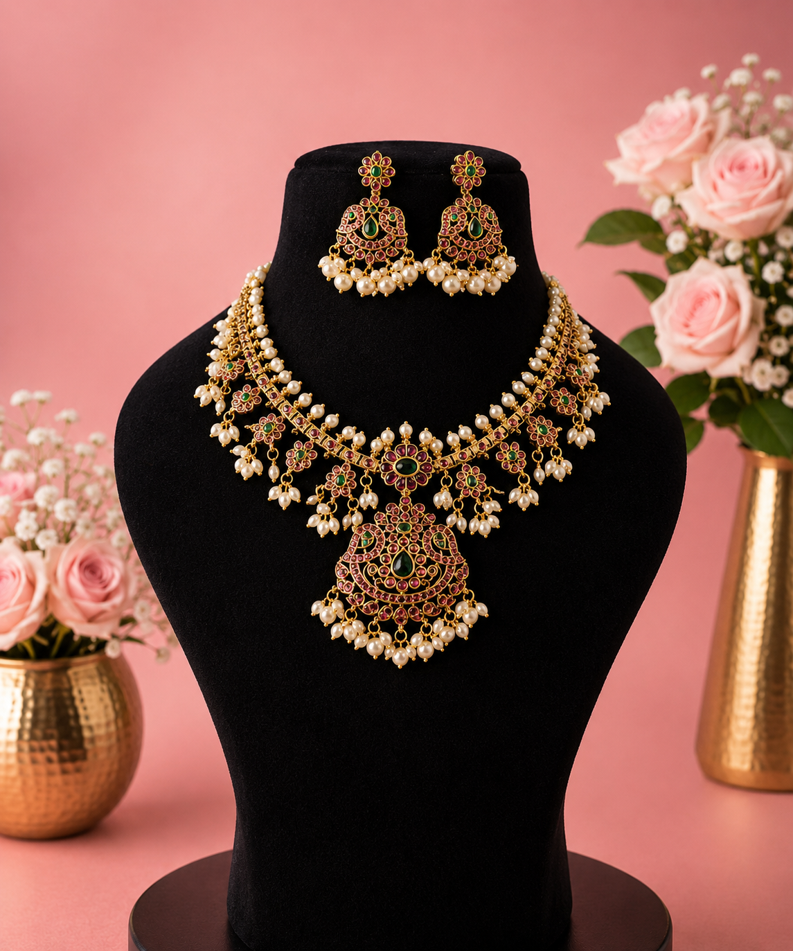 Traditional  Jadau Kundan Necklace Set
