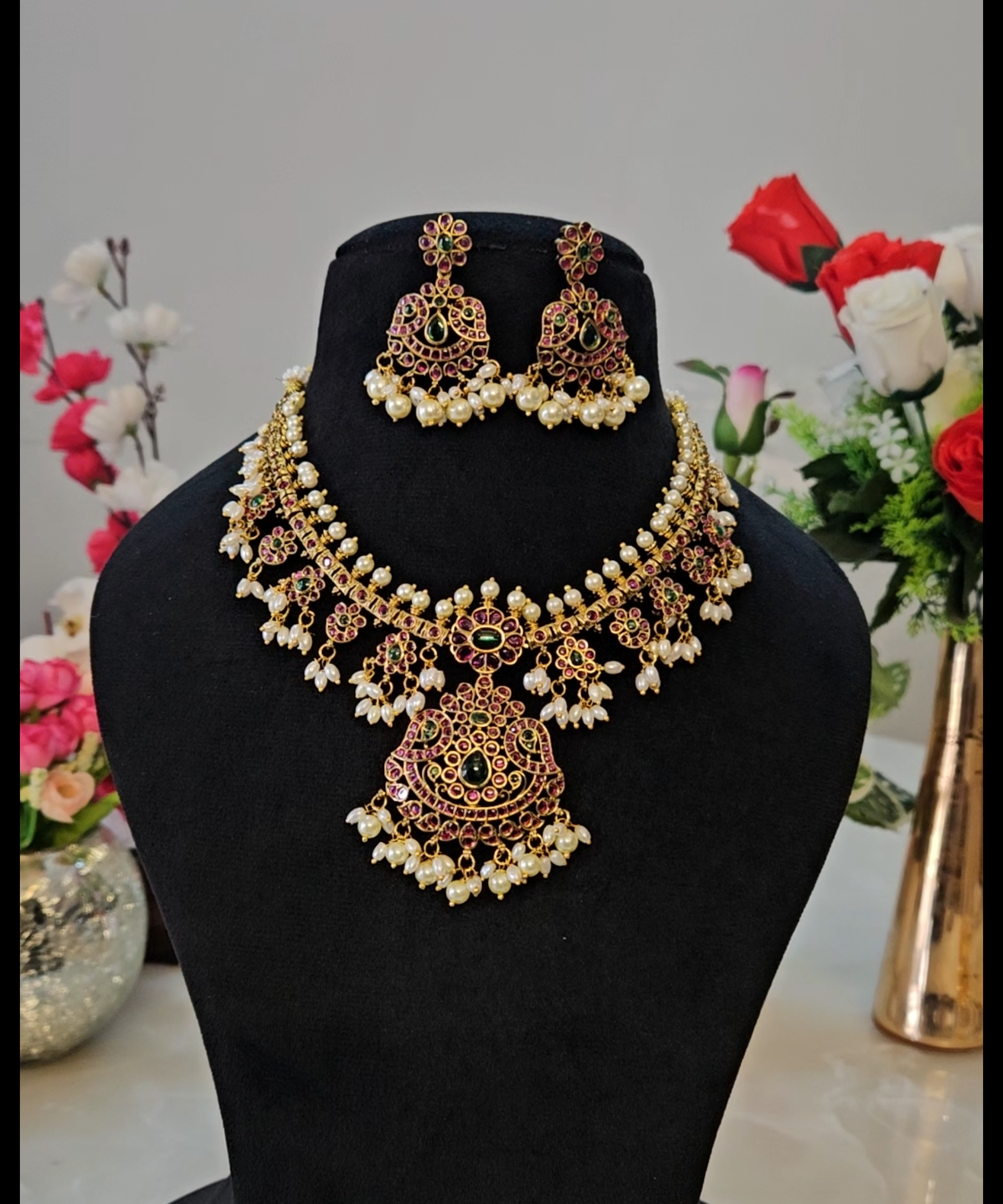 Traditional  Jadau Kundan Necklace Set