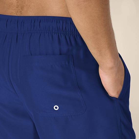 Amazon Essentials Men's Swim Trunks with Mesh Lining, Pockets, Drawstring Closure 