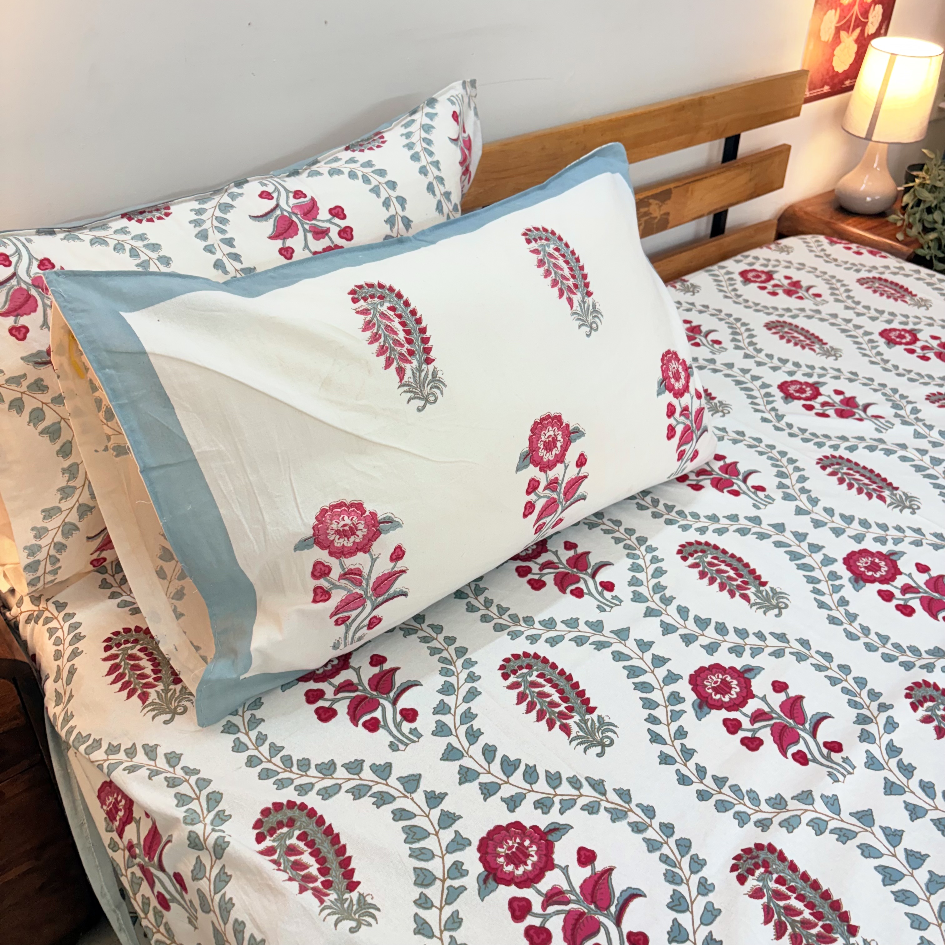 Floral Print Cotton Bedsheet Set