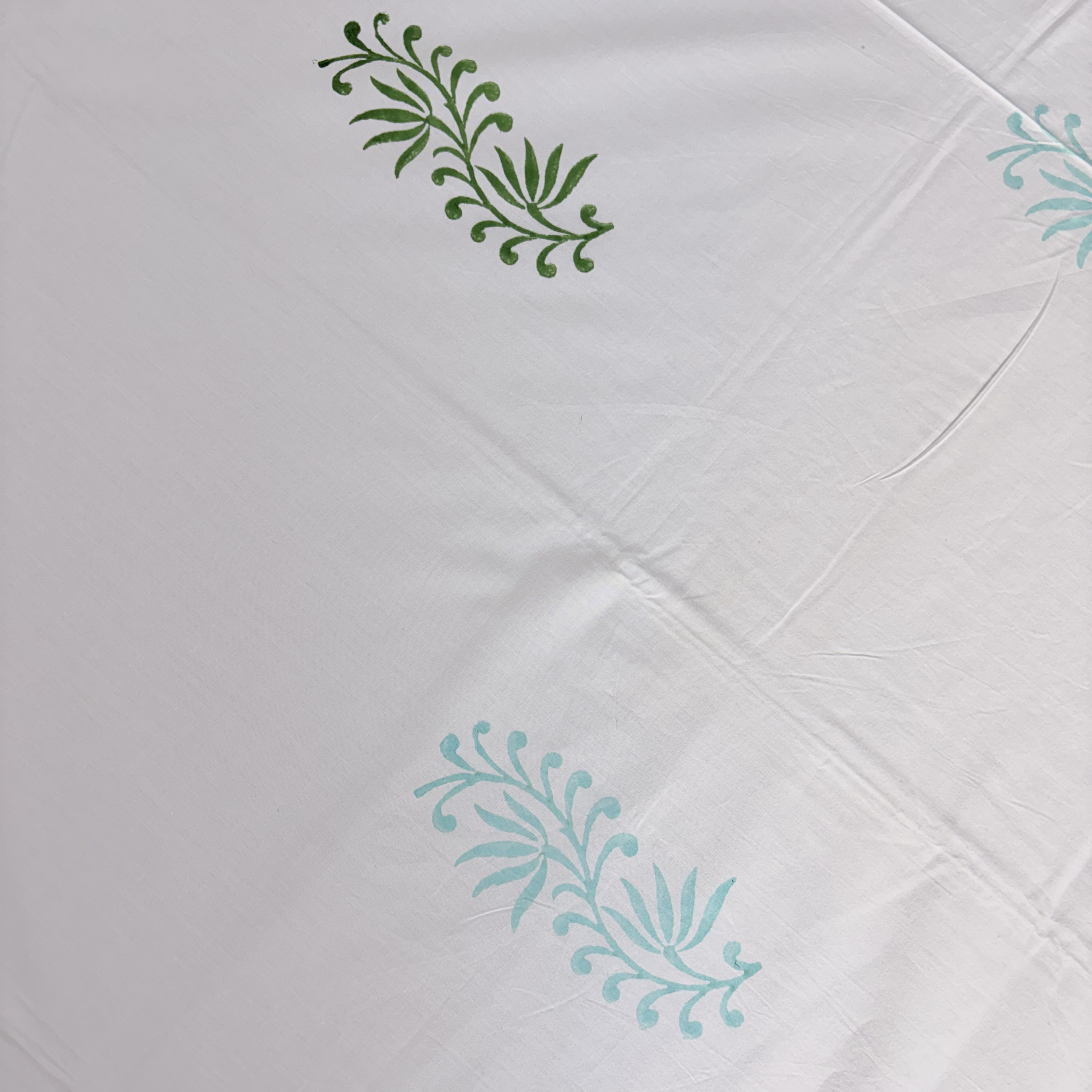 Percale Cotton Handblock Elegant Bedsheet Set