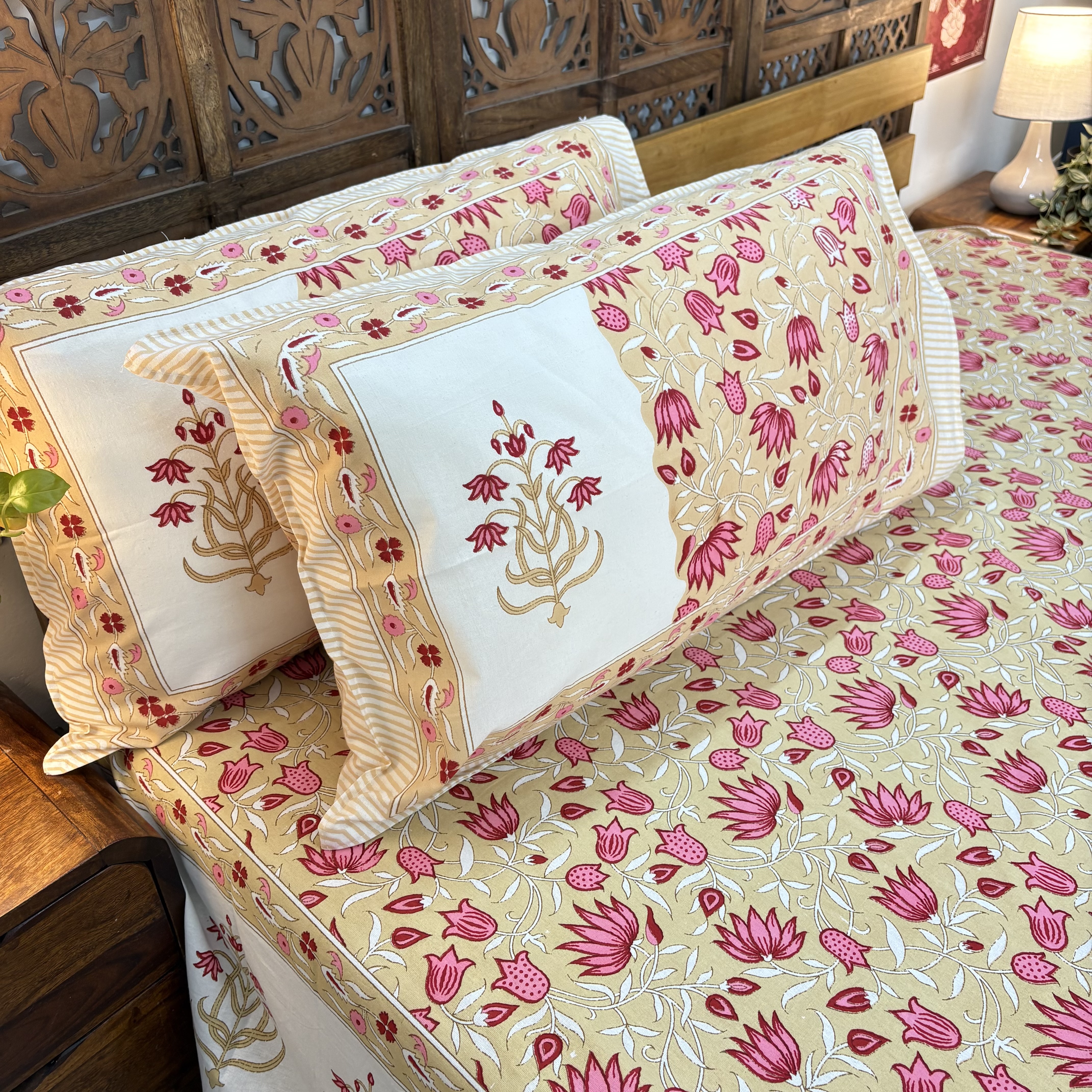 Floral Print Cotton Bedsheet Set