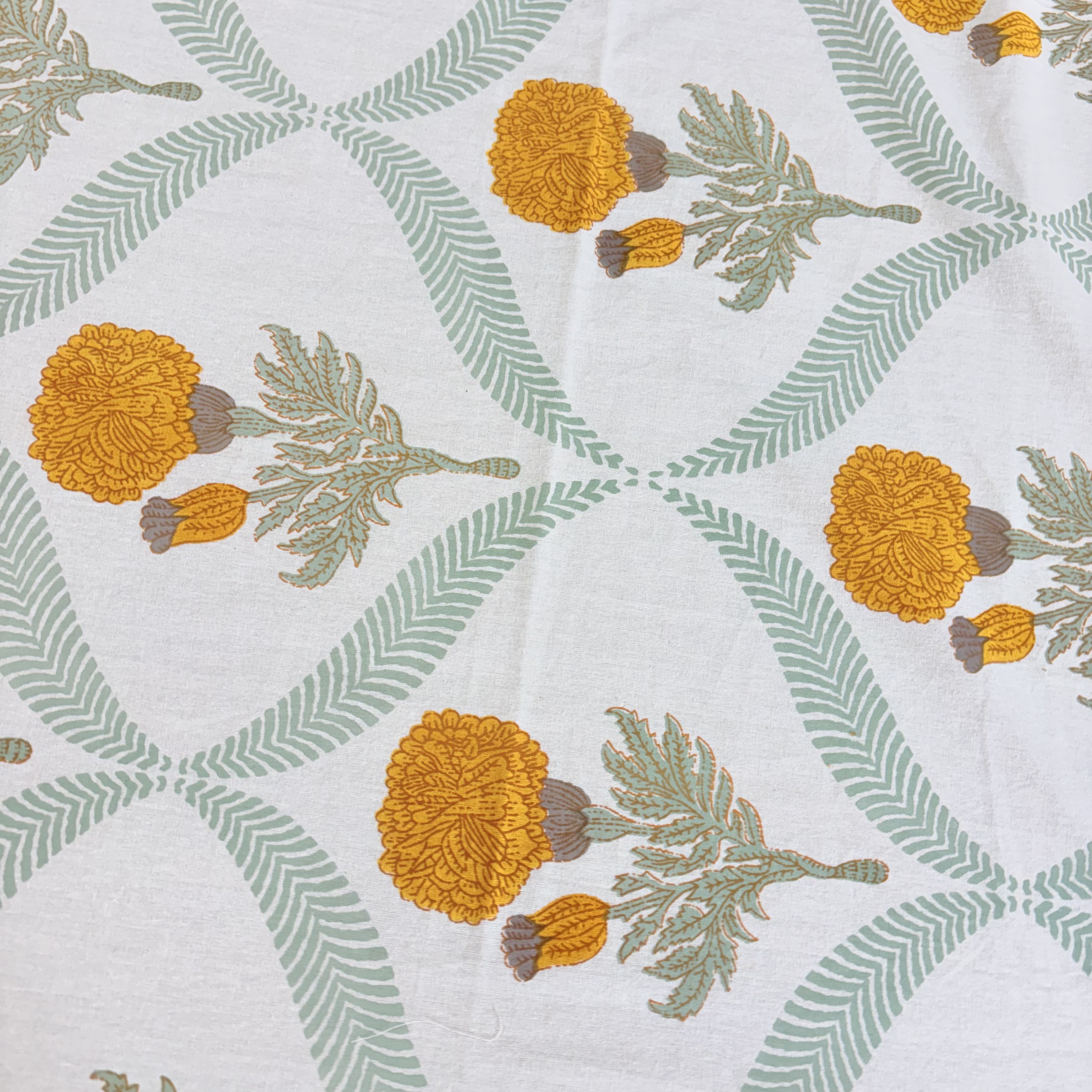 Marigold Floral Cotton Bedsheet Set