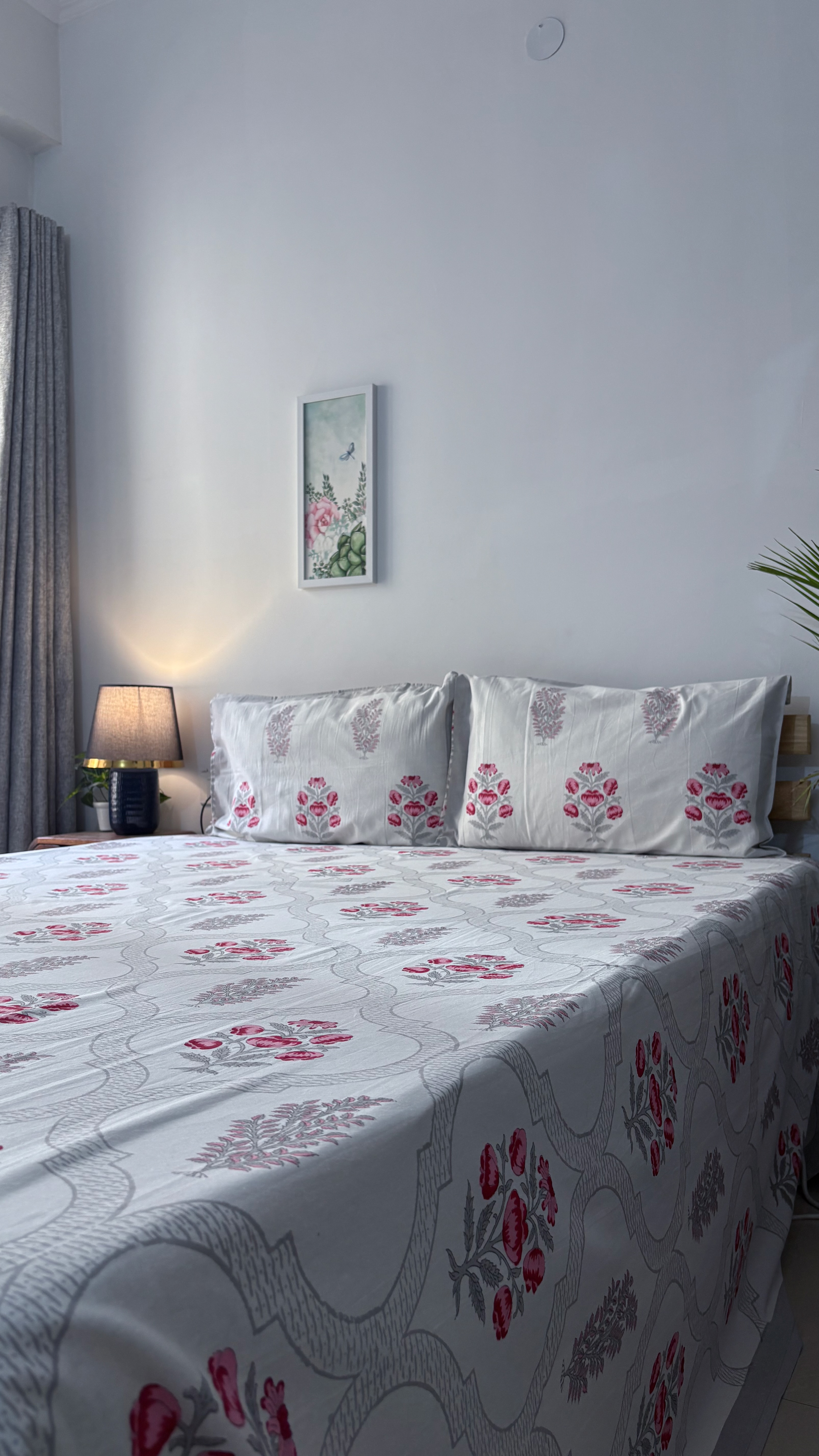 Floral Print Cotton Bedsheet Set