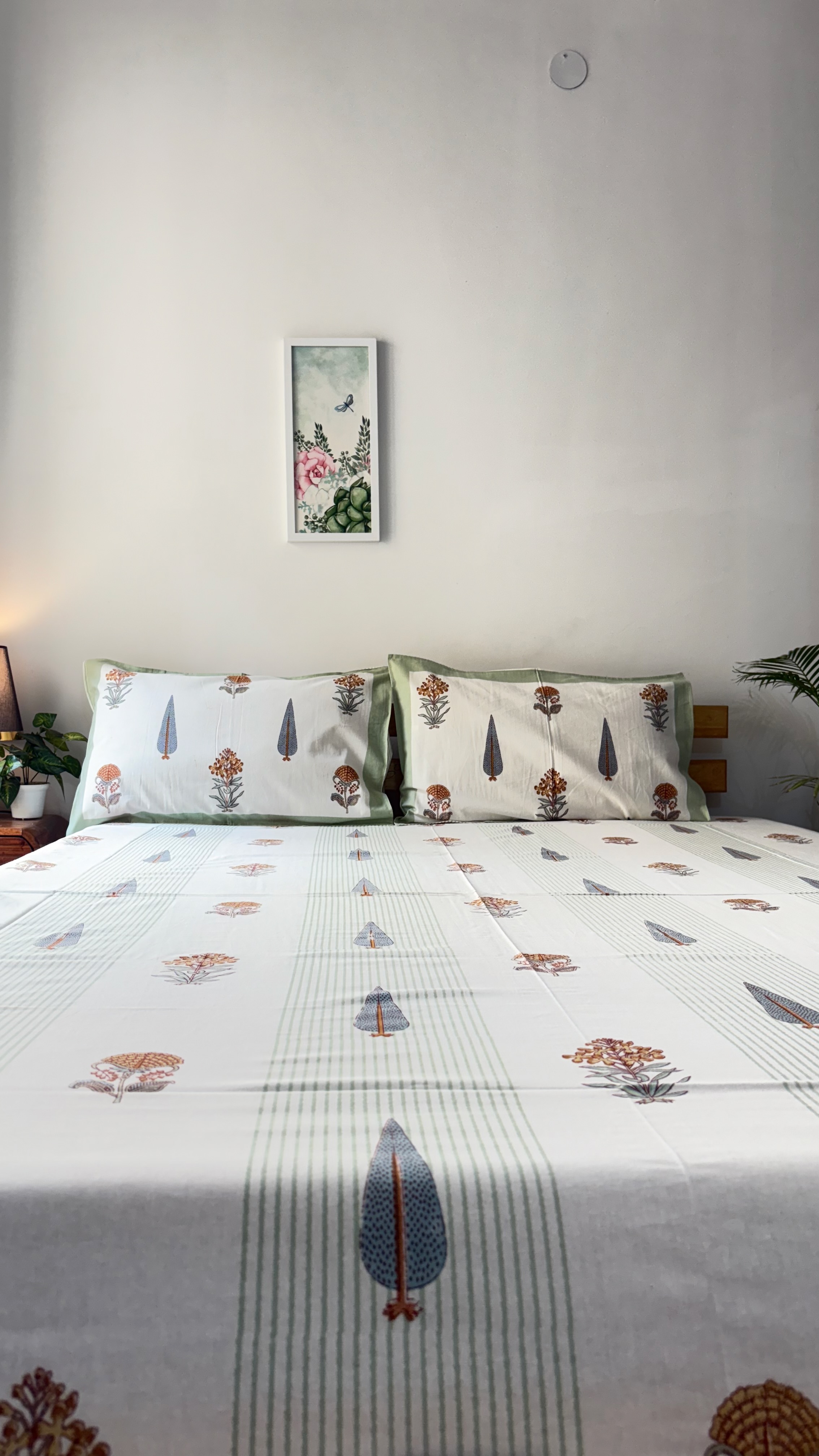 Botanical Print Cotton Bedsheet Set