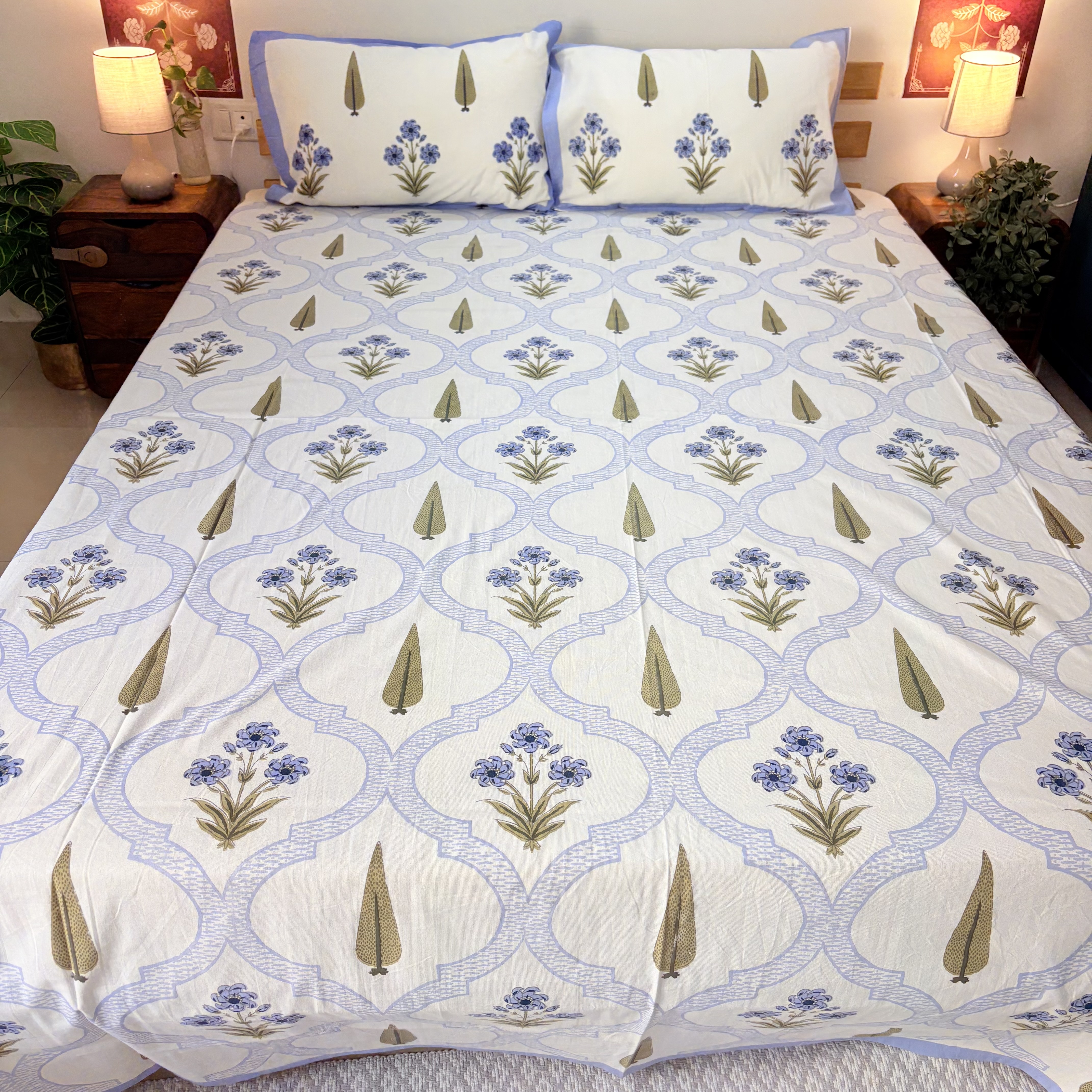 Floral Cotton Bedsheet Set