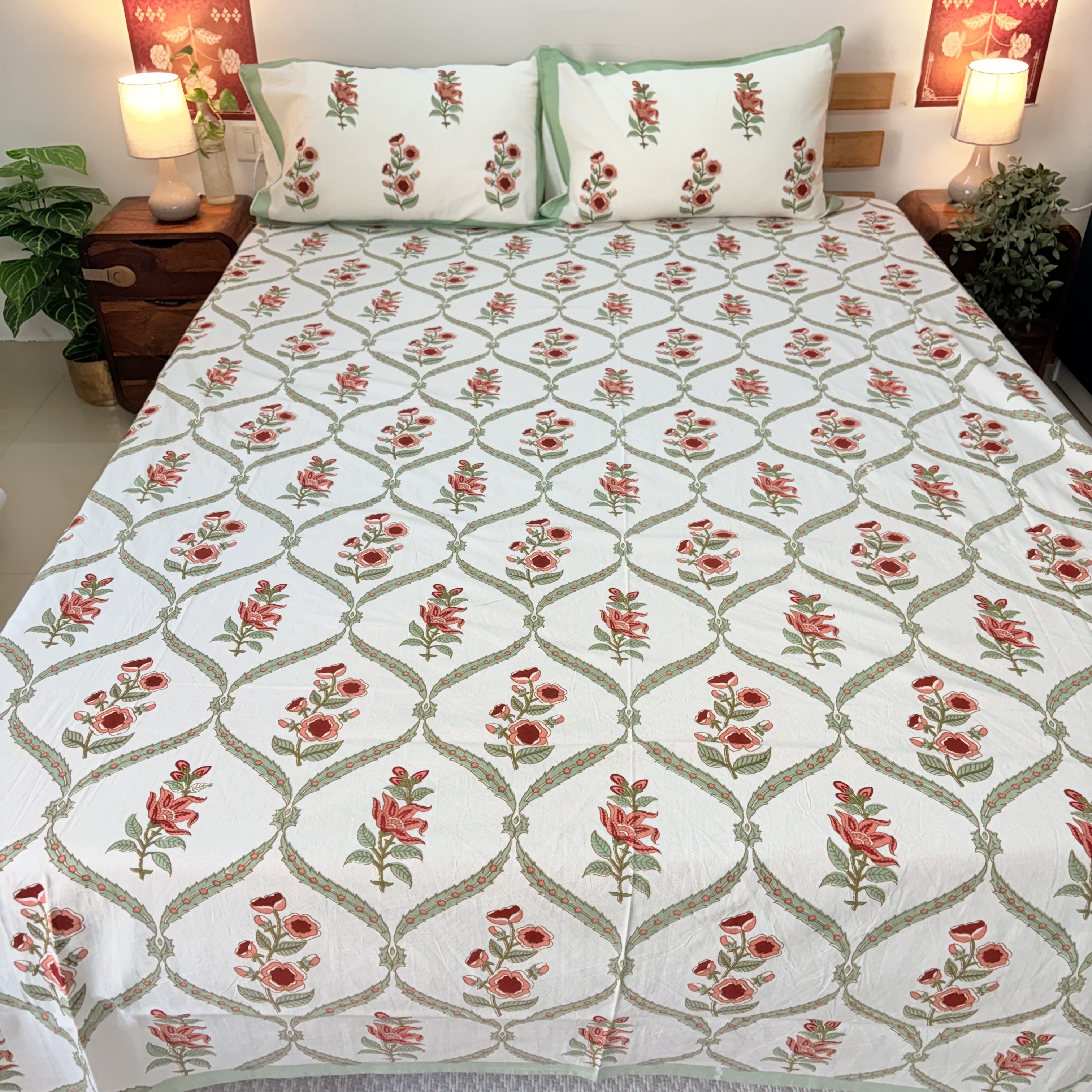 Floral King size Bedsheet