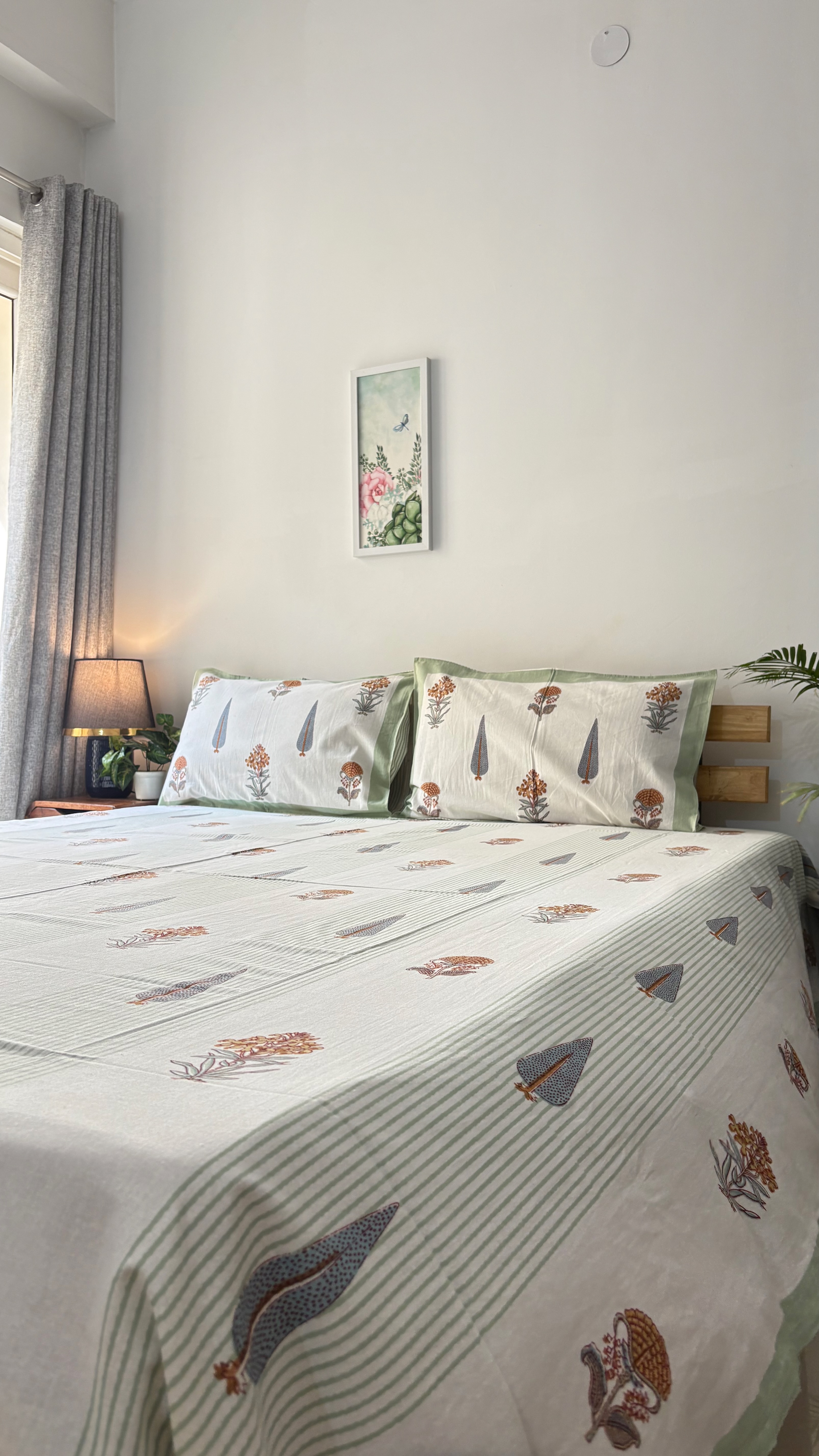 Botanical Print Cotton Bedsheet Set